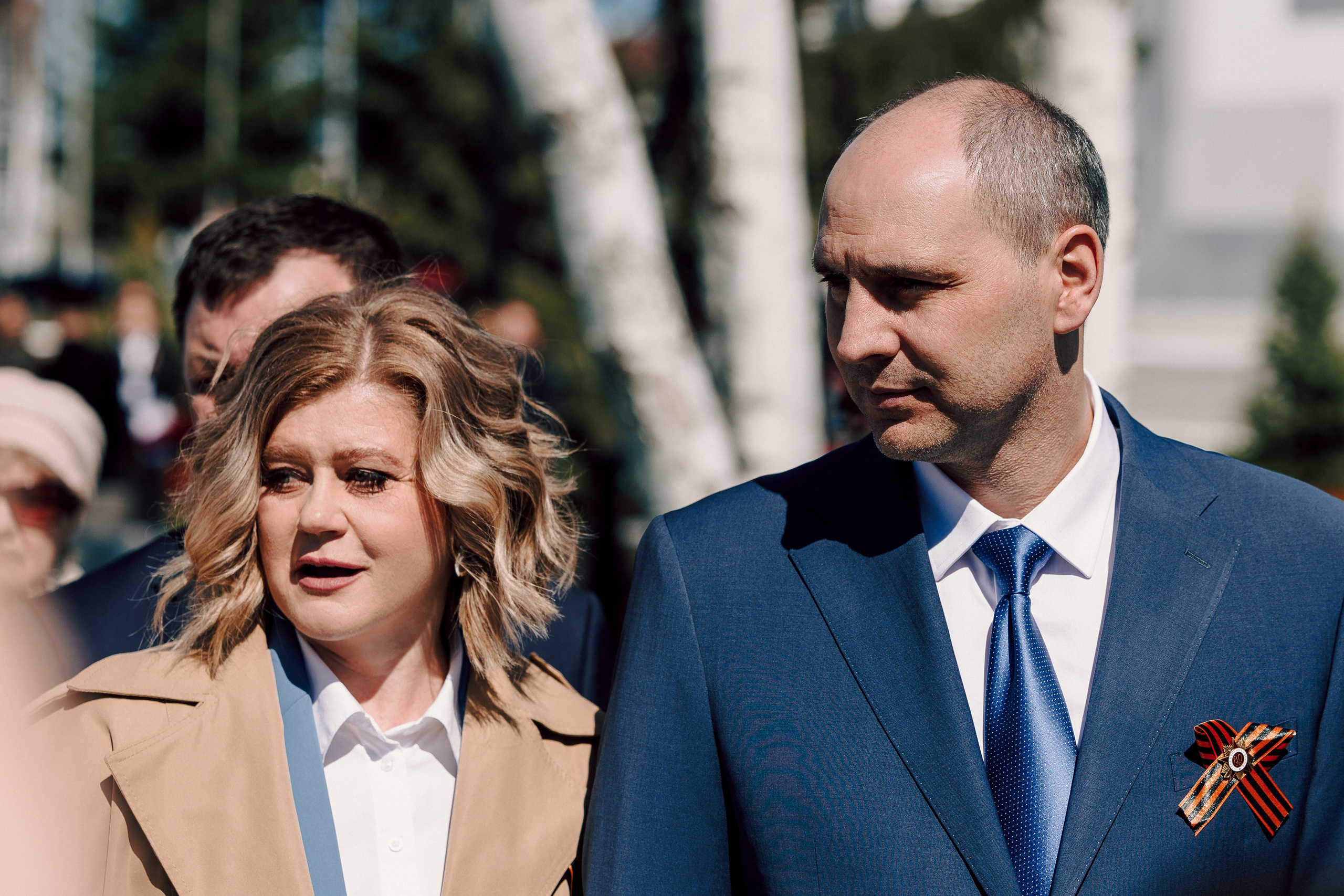 Торжественный митинг, посвящённый открытию Мемориала Славы воинам-новотрубникам. Лёшка Варзегов — фотограф