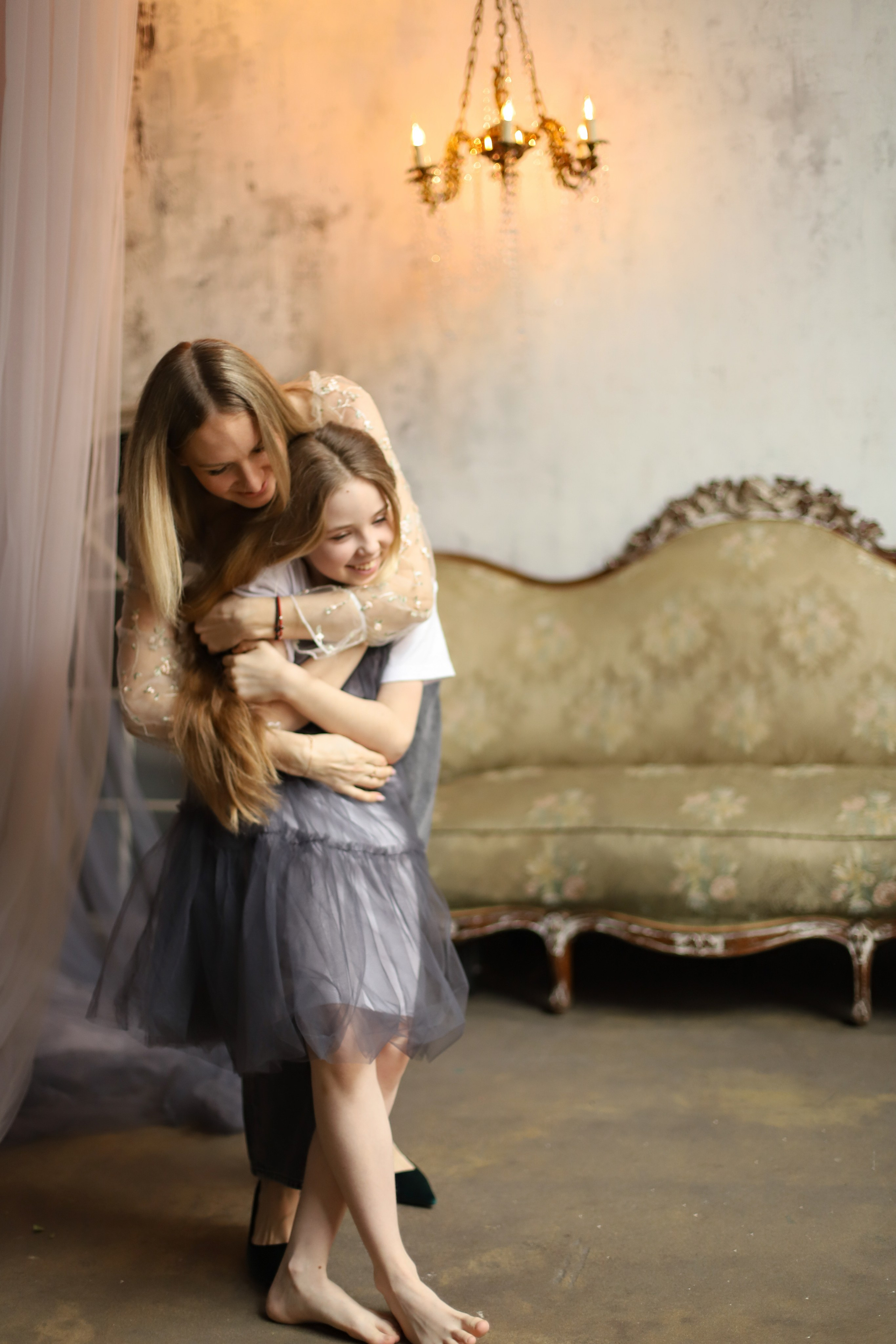 Мама+дочка в атмосферной студии). Фотограф в Москве Елена Дроботя