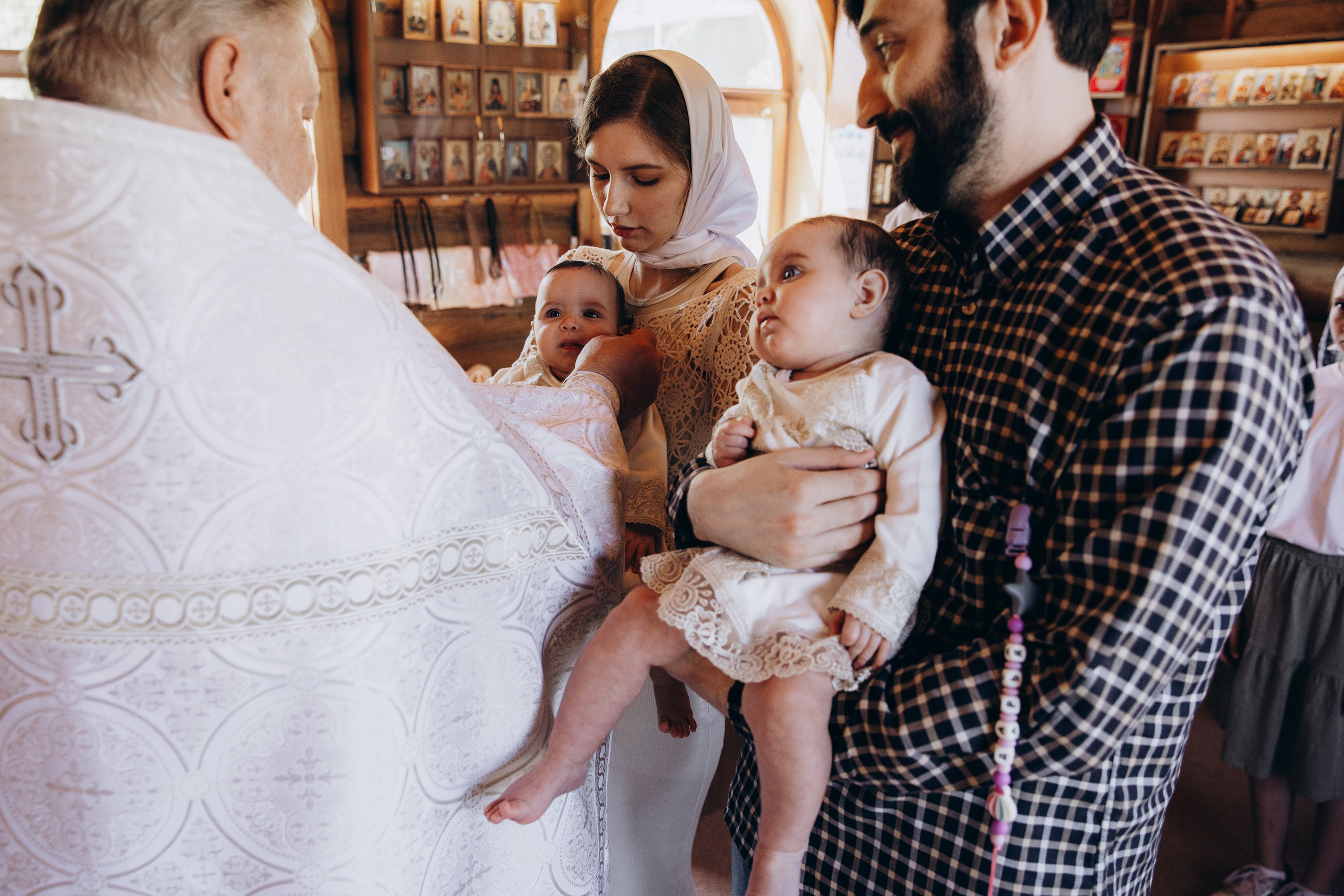 Крещение Даши и Маши. Семейный фотограф документалист в Пензе Лопатинская Татья