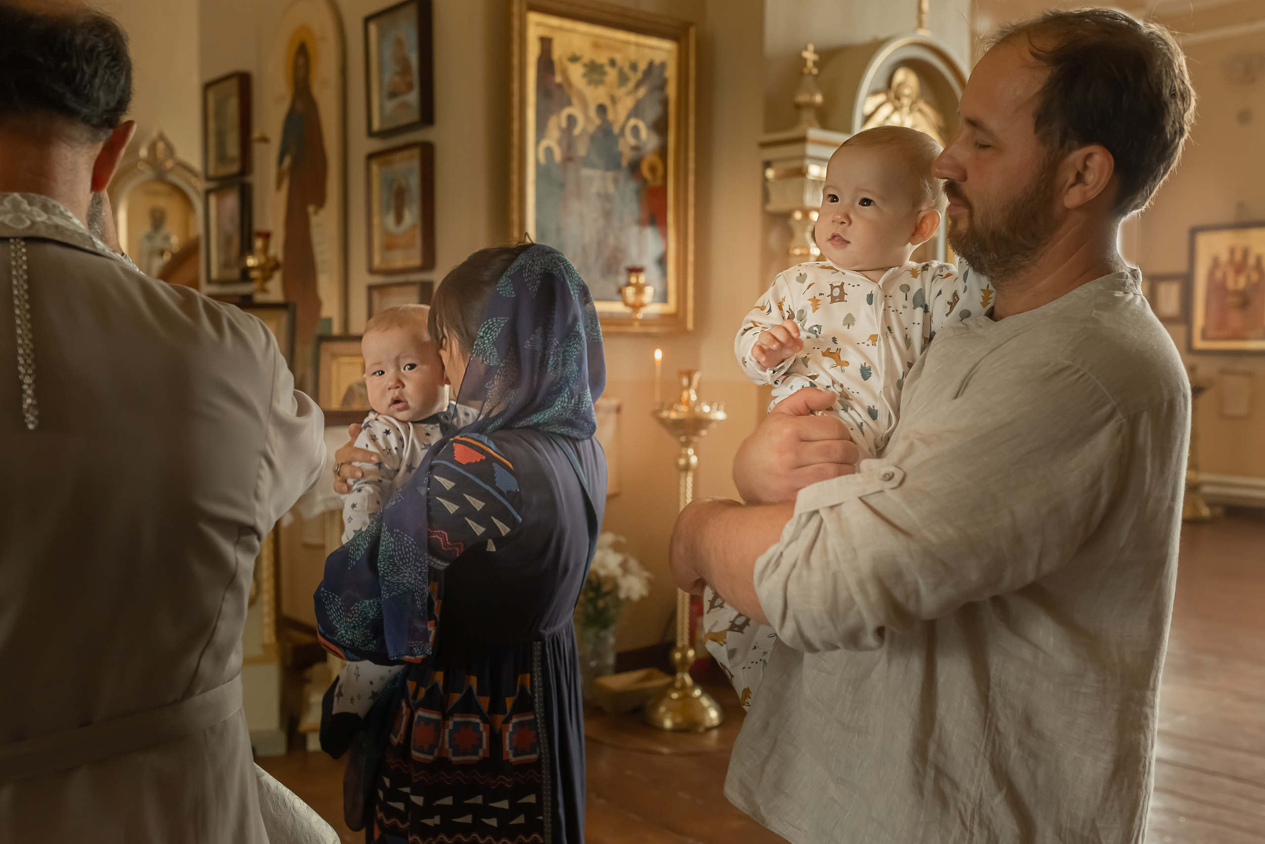 Крещение близнецов Лаврентия и Николая. Съемка Таинств Крещения Венчания, детские и семейные съемки в Пензе