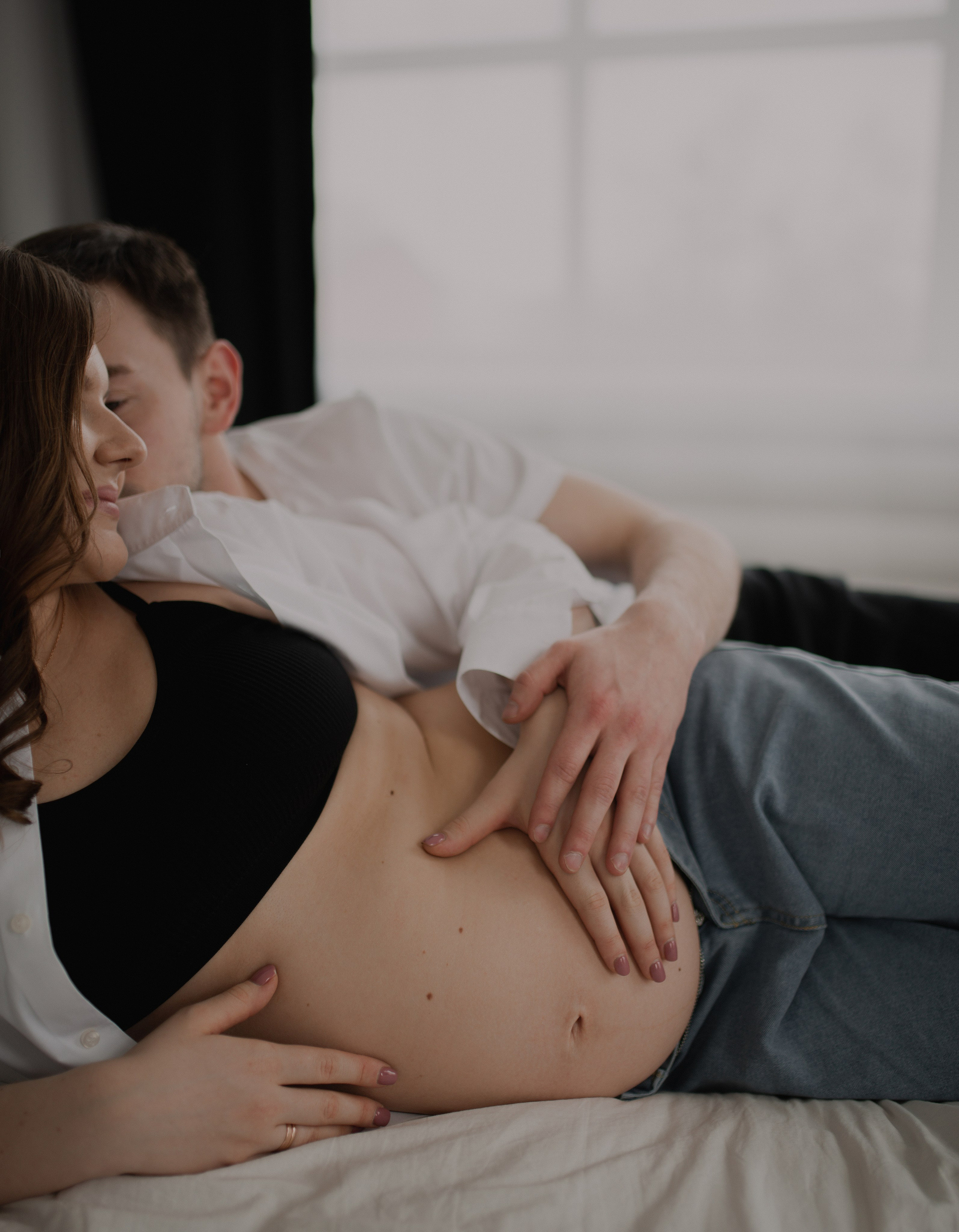 Фотосессия беременности в студии Бутово. Семейная фотосессия Бутово Москва фотограф Алина Морщагина