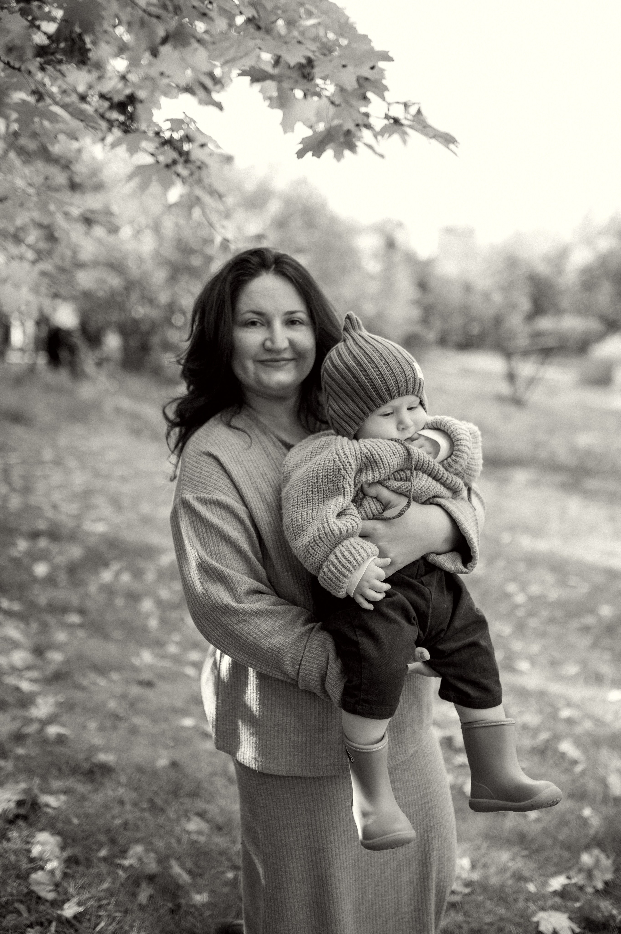 Осенняя фотосессия большой семьи в парке. Семейная фотосессия Бутово Москва фотограф Алина Морщагина