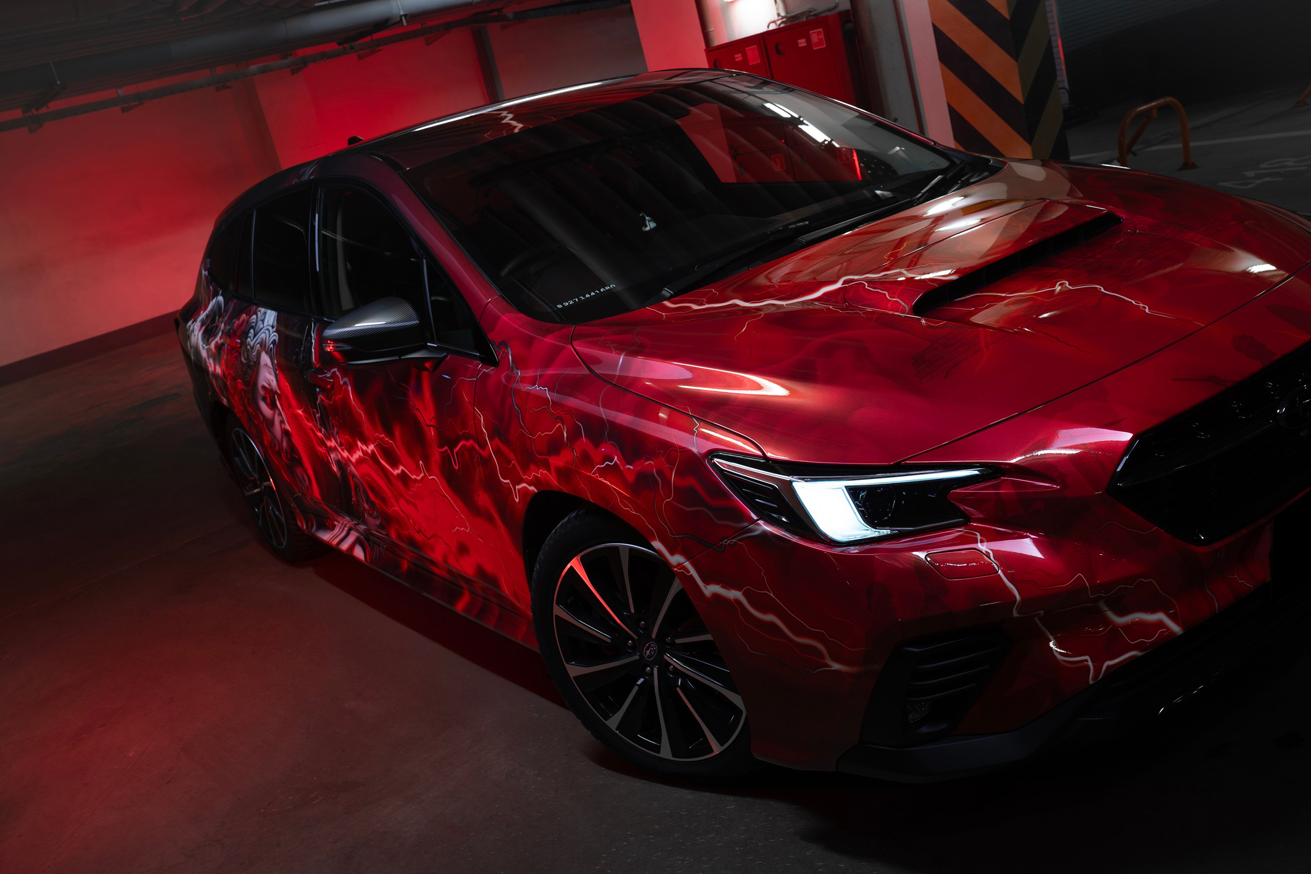 Винилография на Subaru Levorg STI. Студия дизайна и оклейки авто Barmaley Design