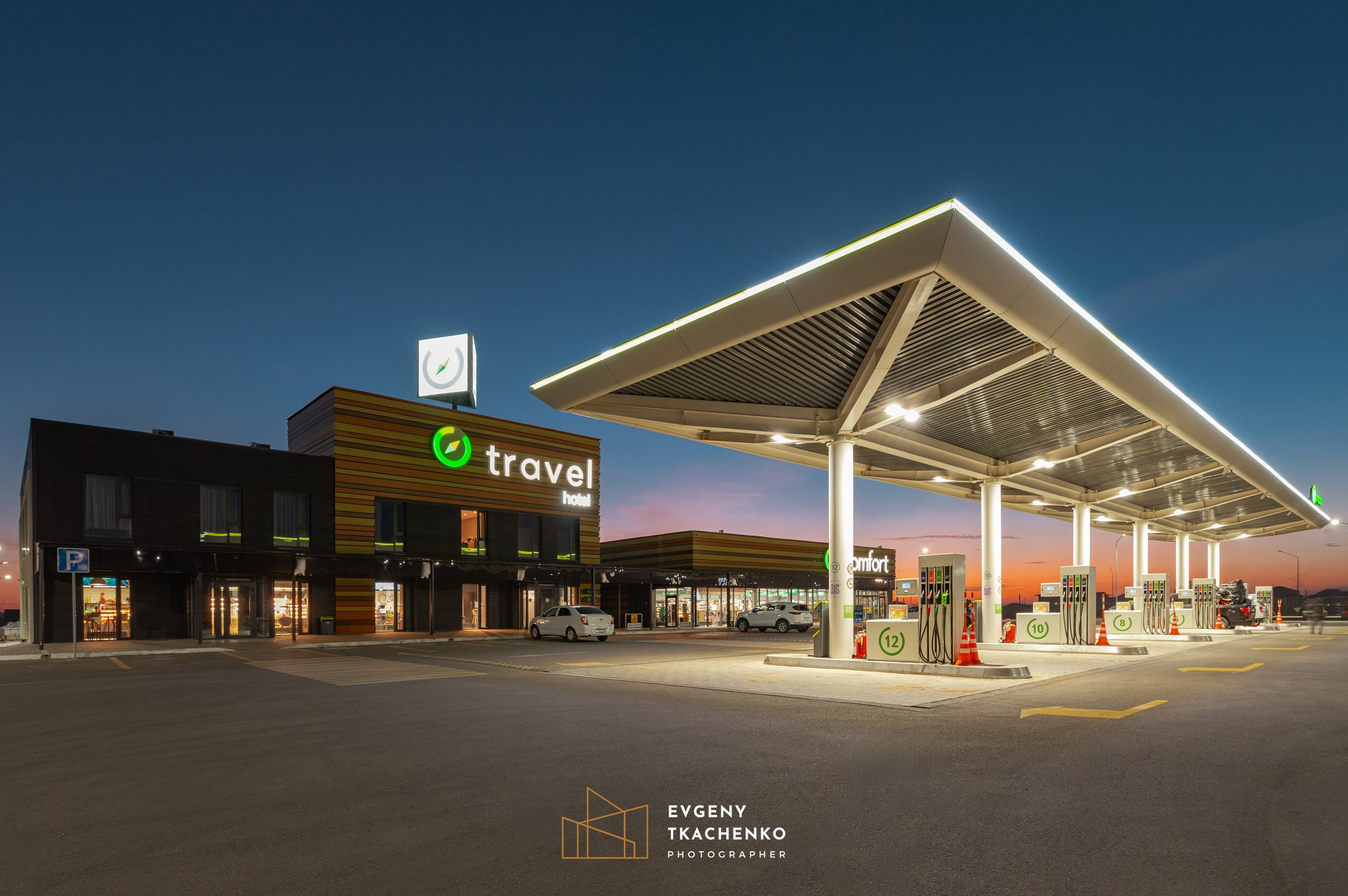 АЗС Compass. Архитектурный и интерьерный фотограф в Казахстане