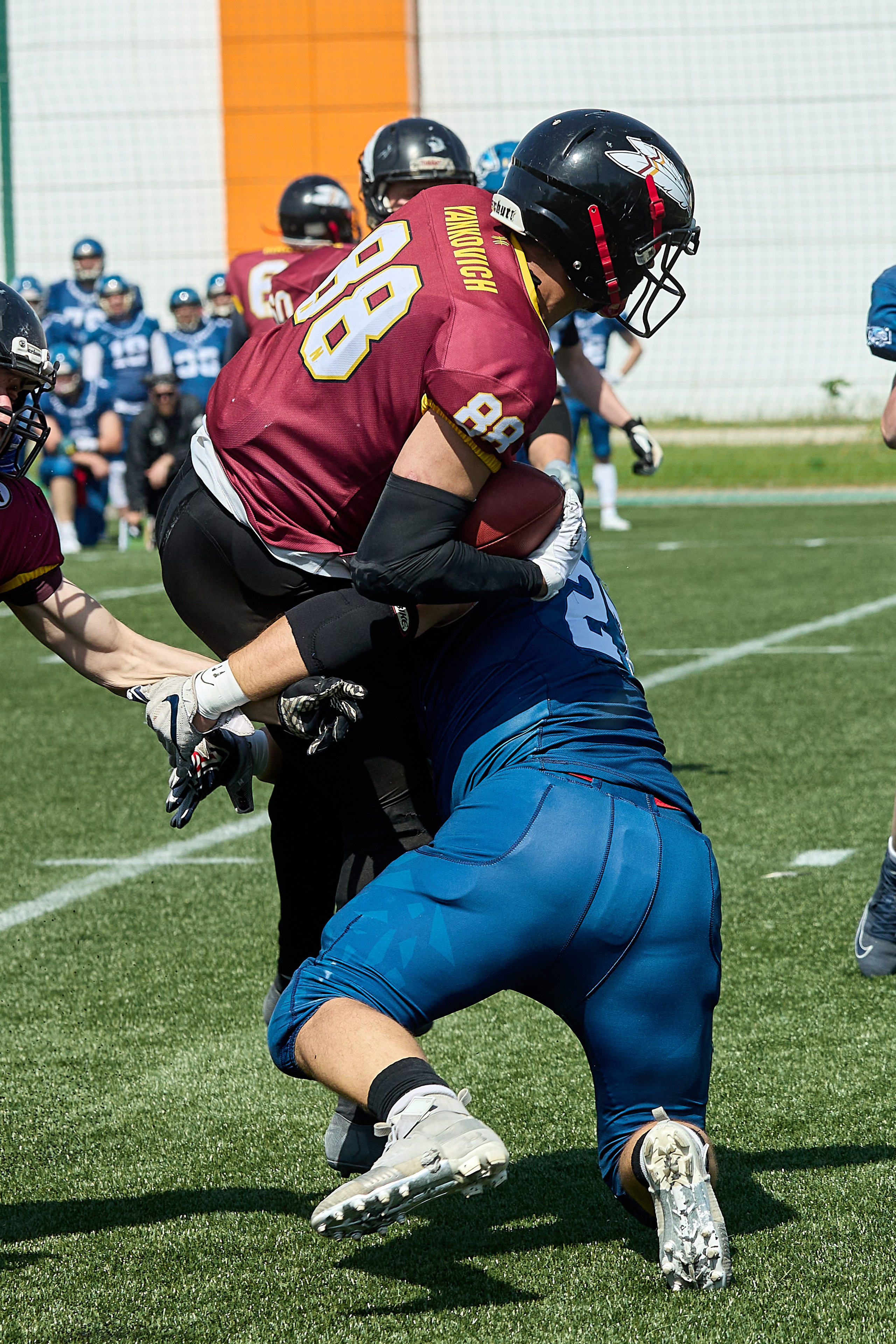 Американский футбол. Матч Чемпионата России. Светлана Родионова — фотограф спортивный и не только