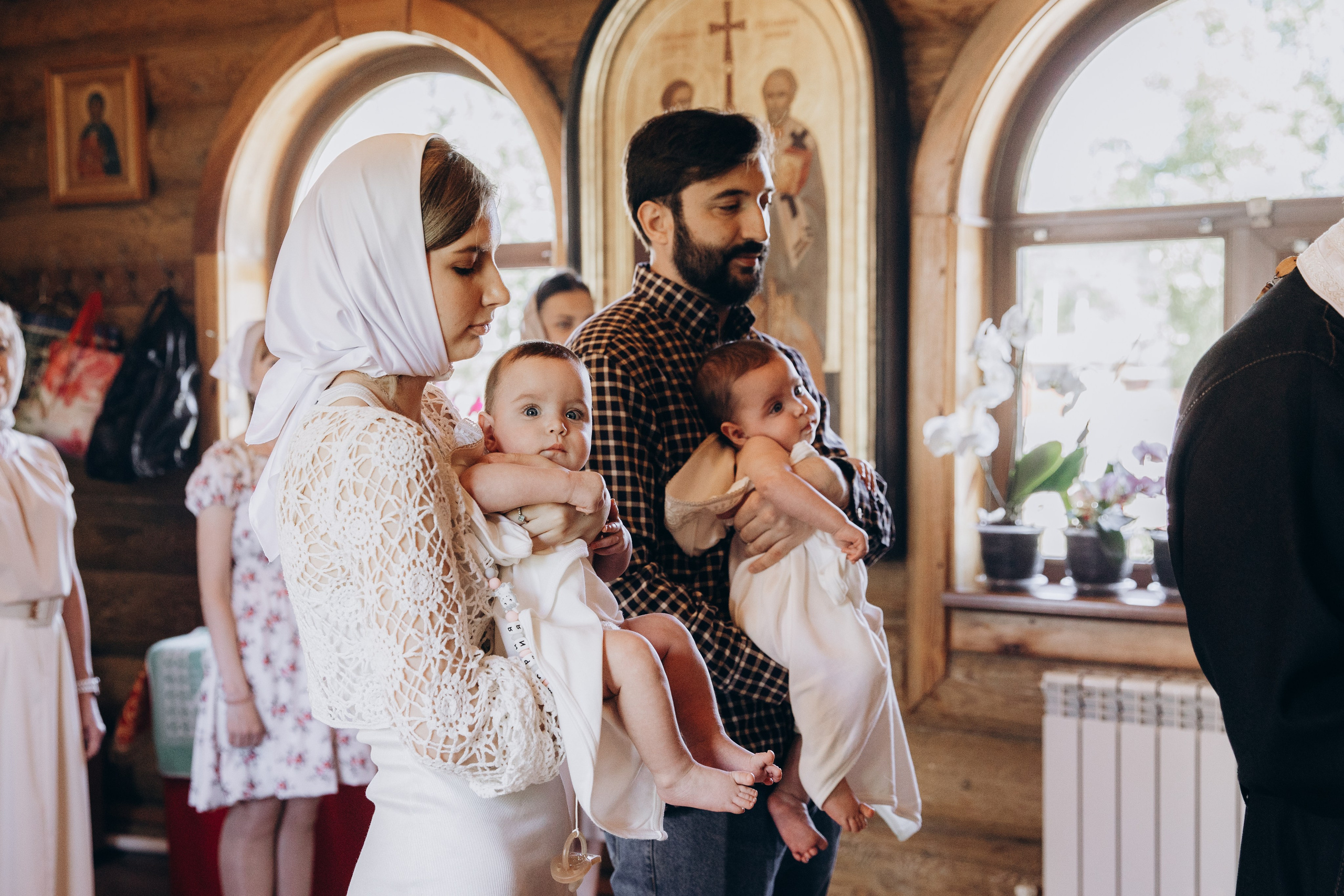 Крещение Даши и Маши. Семейный фотограф документалист в Пензе Лопатинская Татья