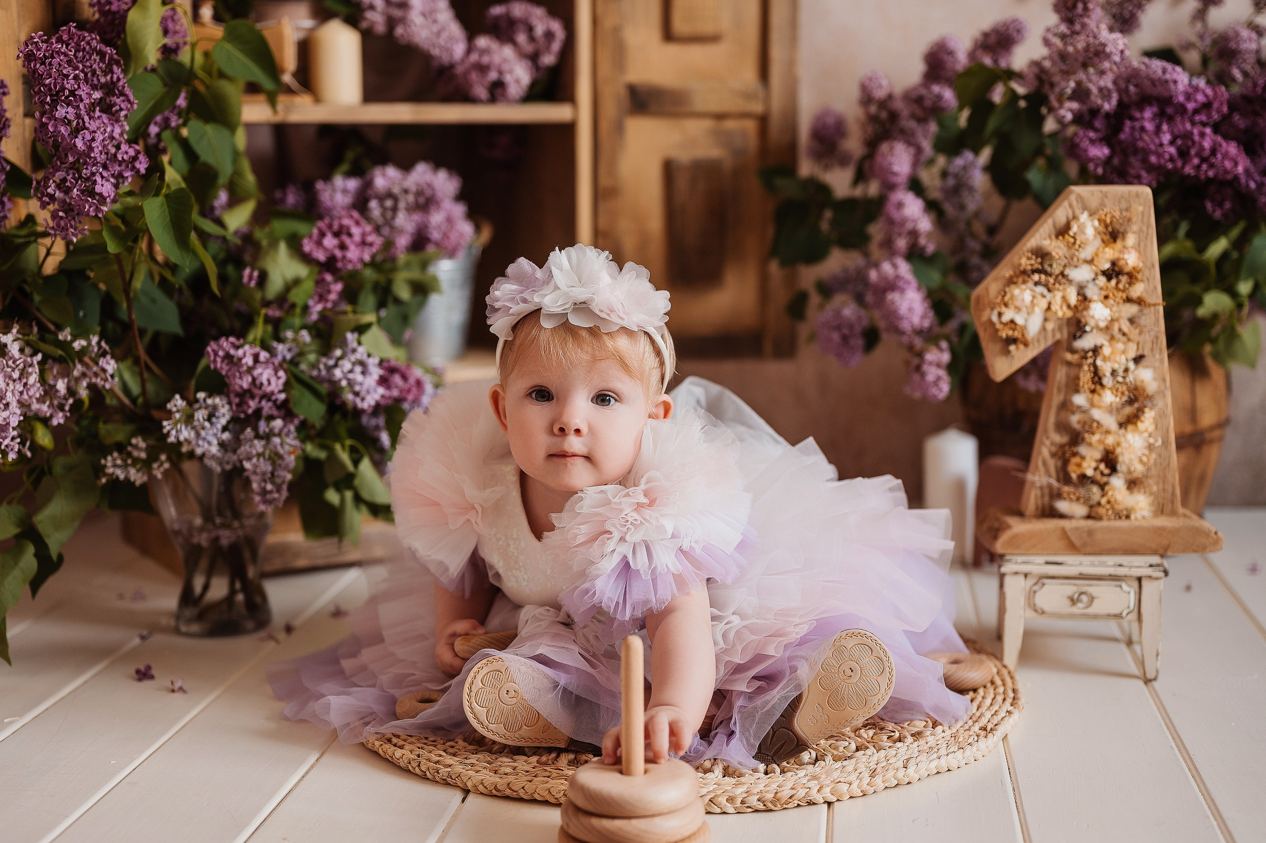 Катюшке годик. Детский и семейный фотограф в Красноярске. Фотосессии новорожденных малышей до 1 месяца