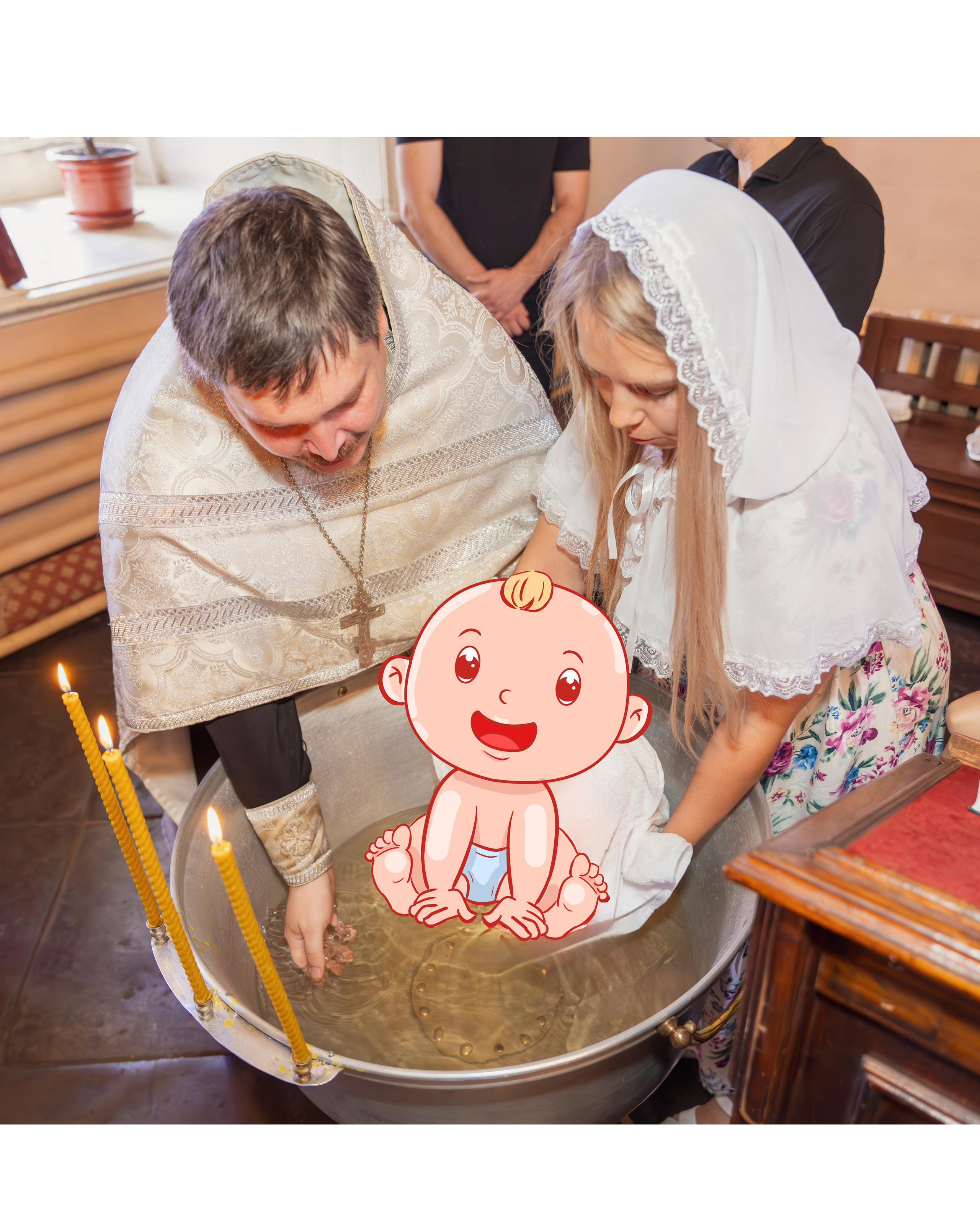 Съёмка крещения. Фотограф в Казани