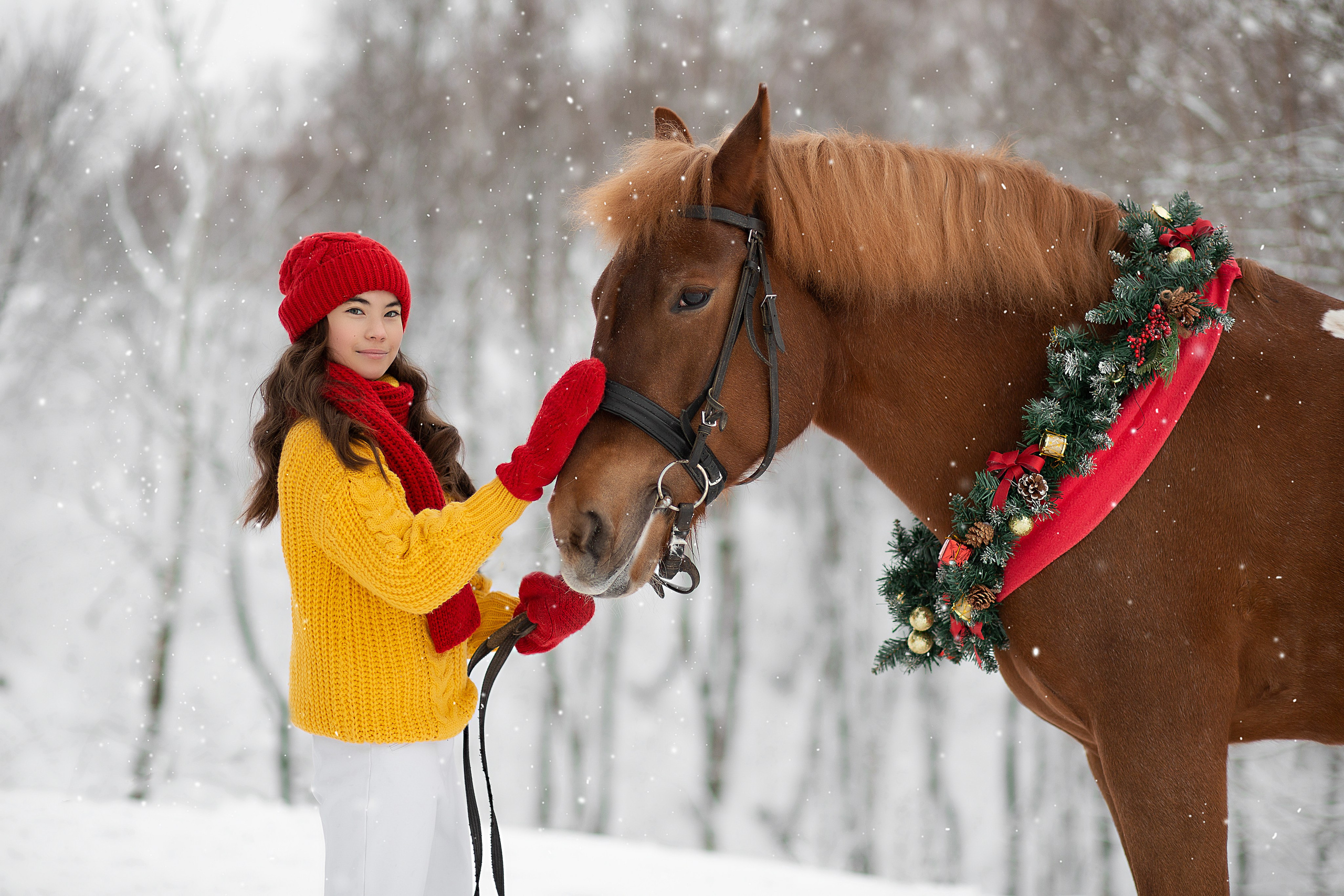 Наталья и Радуга. Фотосессия с лошадьми в Нижнем Новгороде
