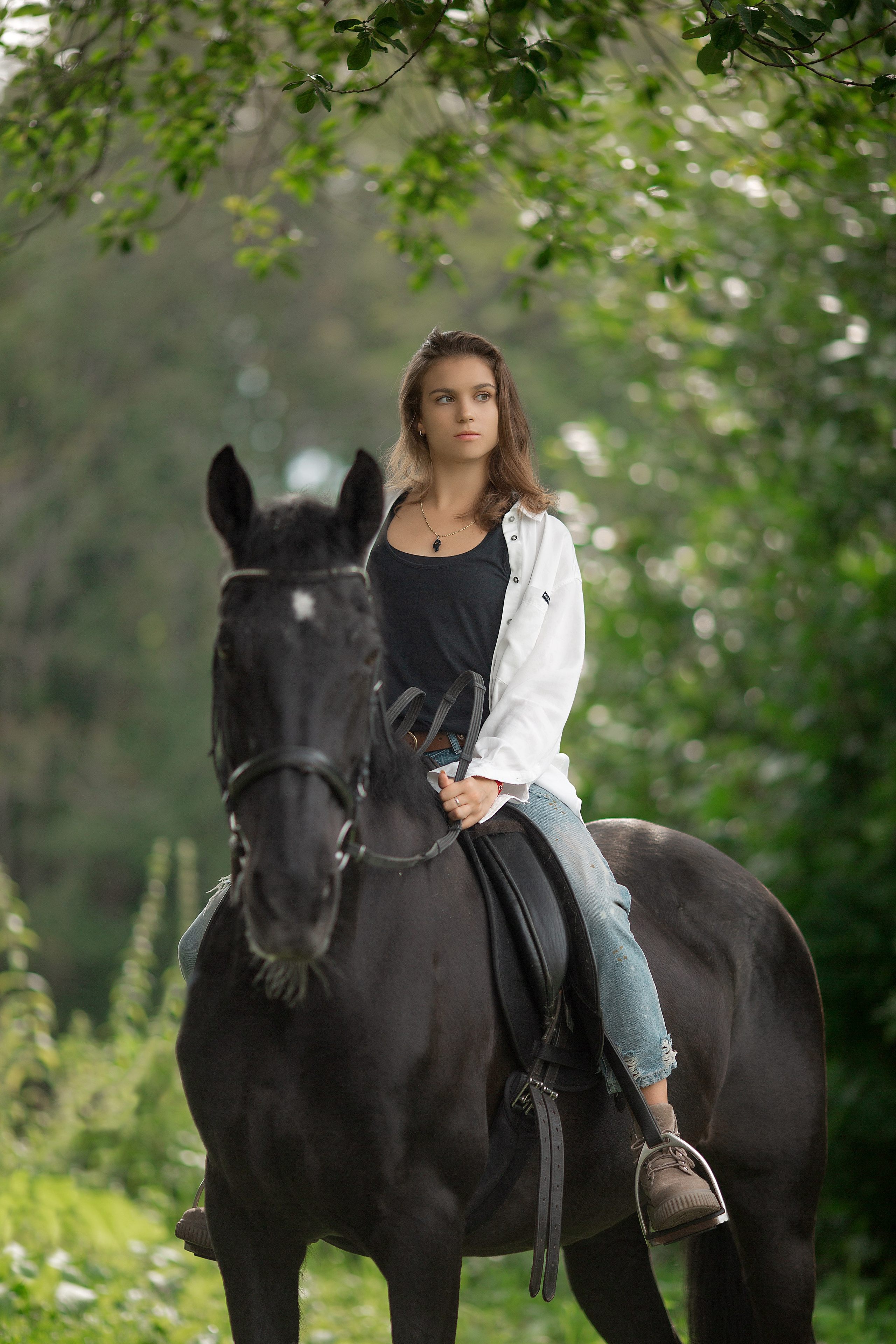 Влада и Жасмин. Фотосессия с лошадьми в Нижнем Новгороде