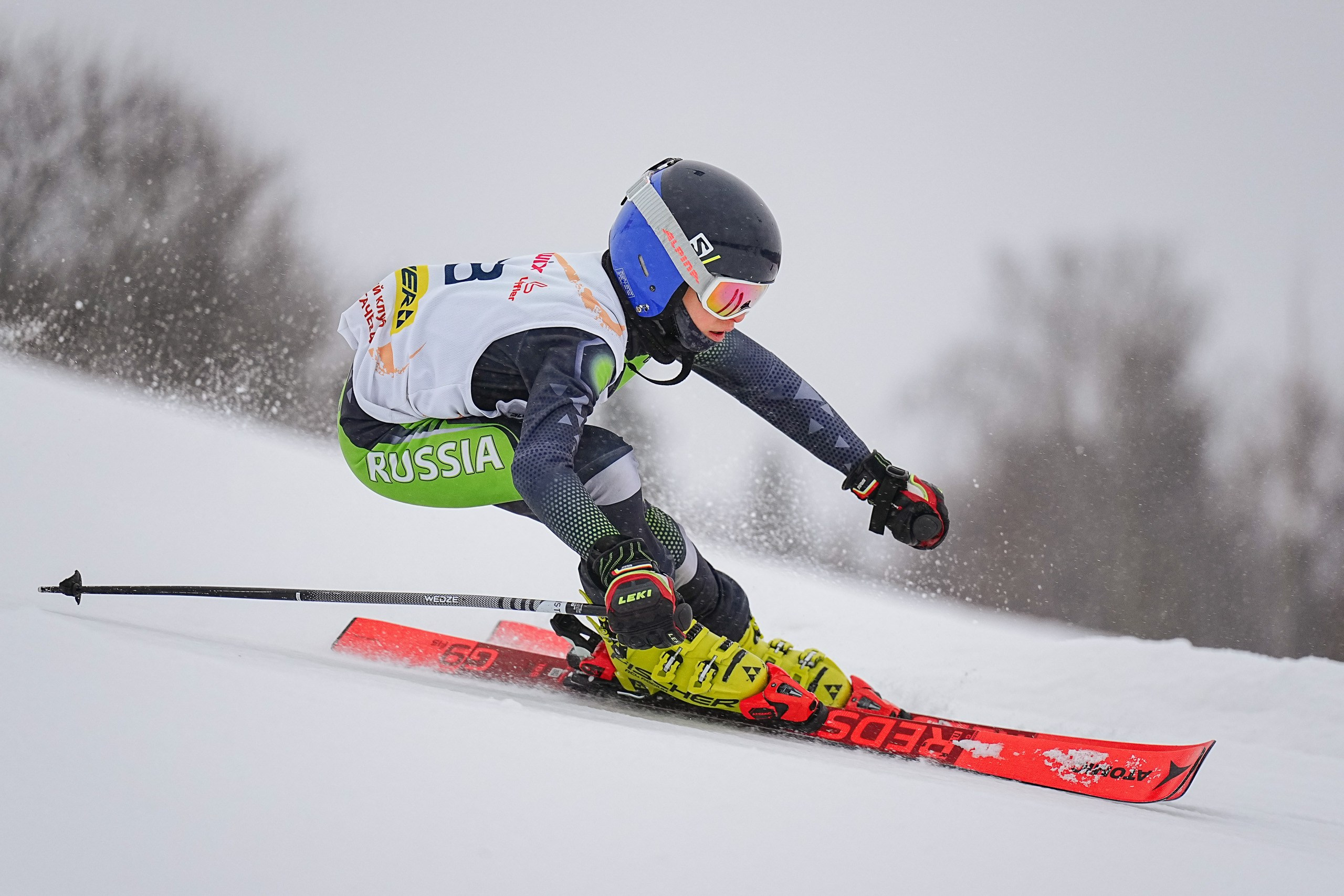 Горные лыжи. Первенство Центрального Федерального Округа. GS U16 Шуколово. Фотограф Студитский Евгений