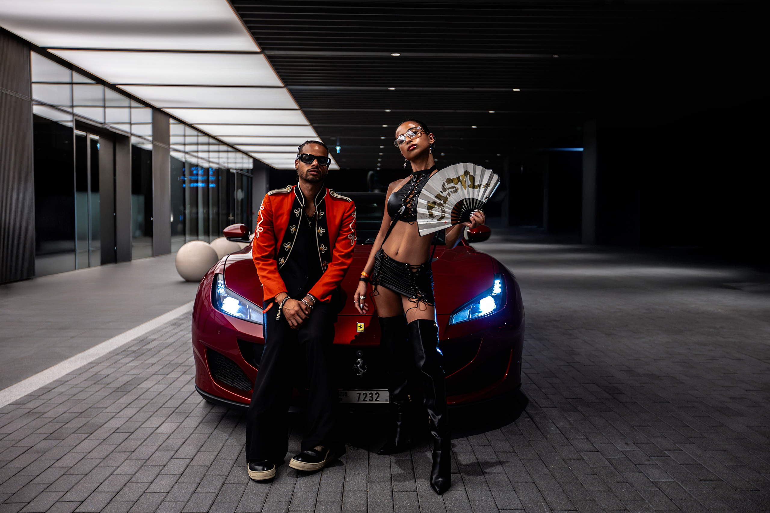 Fashion & Lifestyle Photoshoot in Dubai — Model Photography with Ferrari. Evgen Yatsenko — Photographer in Dubai