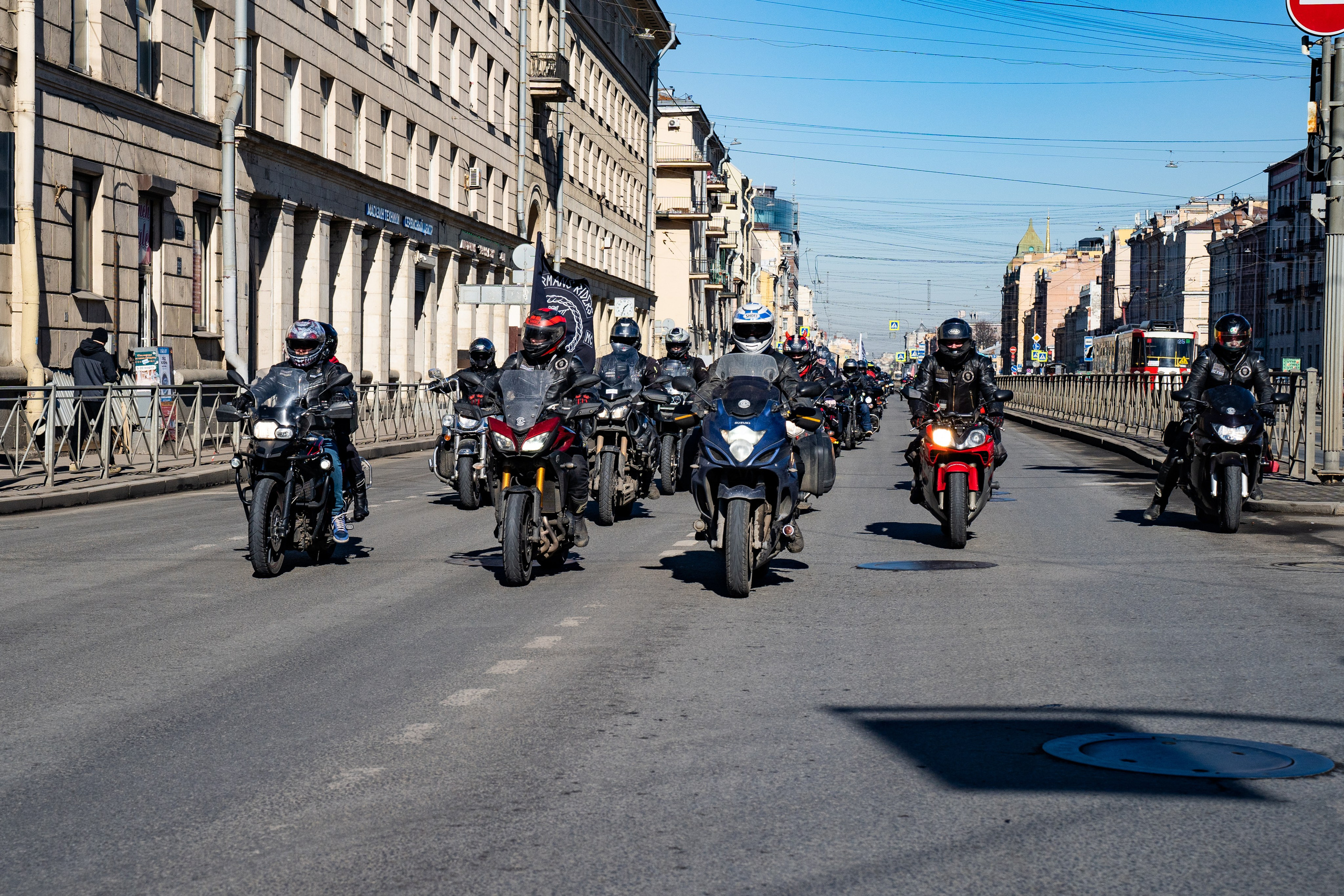 Весенний прохват мотоклуба Normans Riders MC. Концертный и репортажный фотограф в Санкт-Петербурге Слава Пахомов
