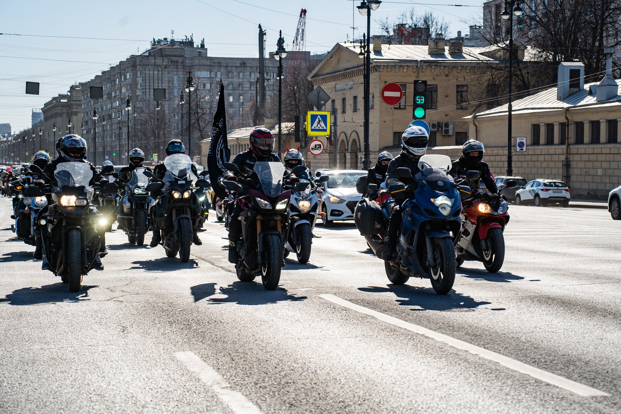 Весенний прохват мотоклуба Normans Riders MC. Концертный и репортажный фотограф в Санкт-Петербурге Слава Пахомов