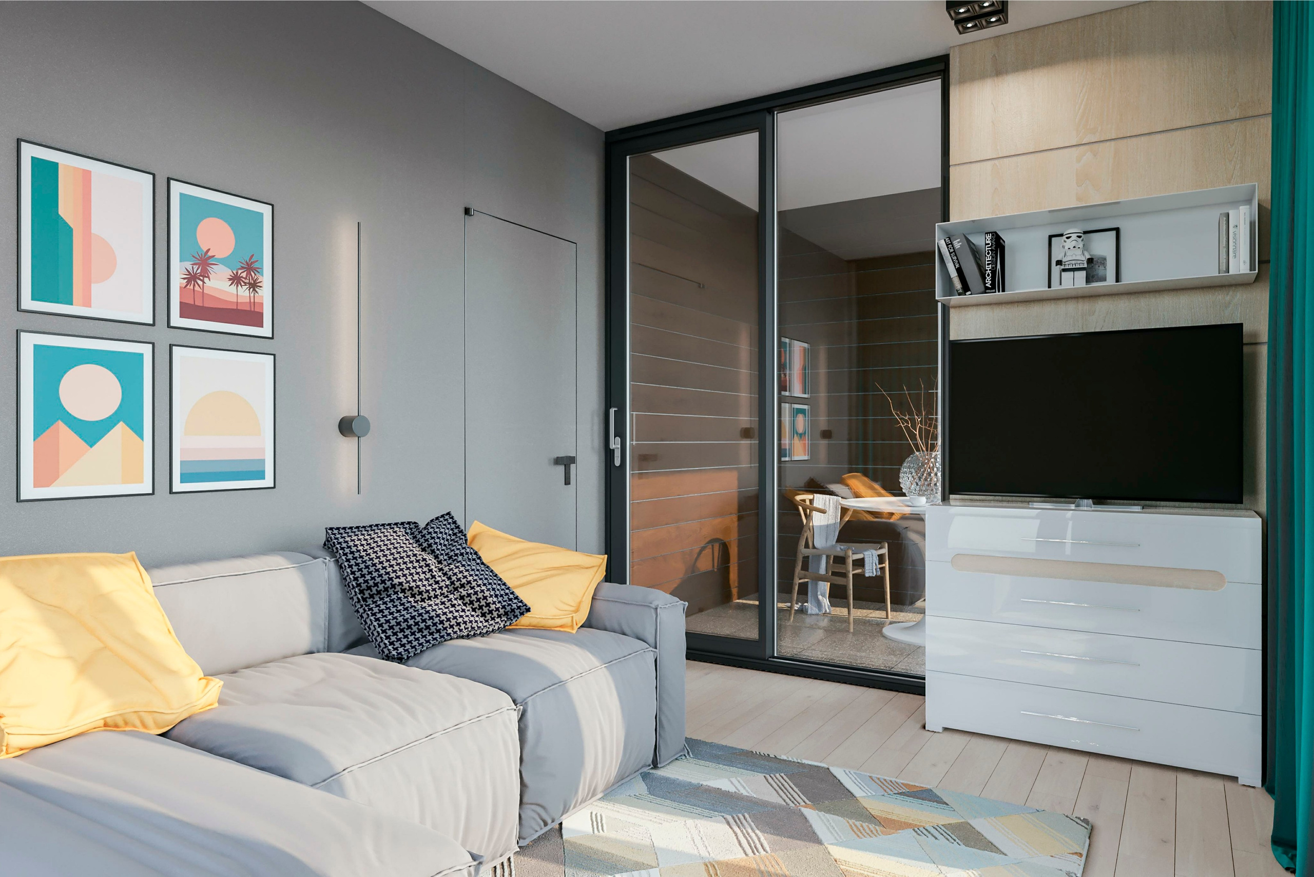 Дизайн проект интерьера танхауса в г. Сочи