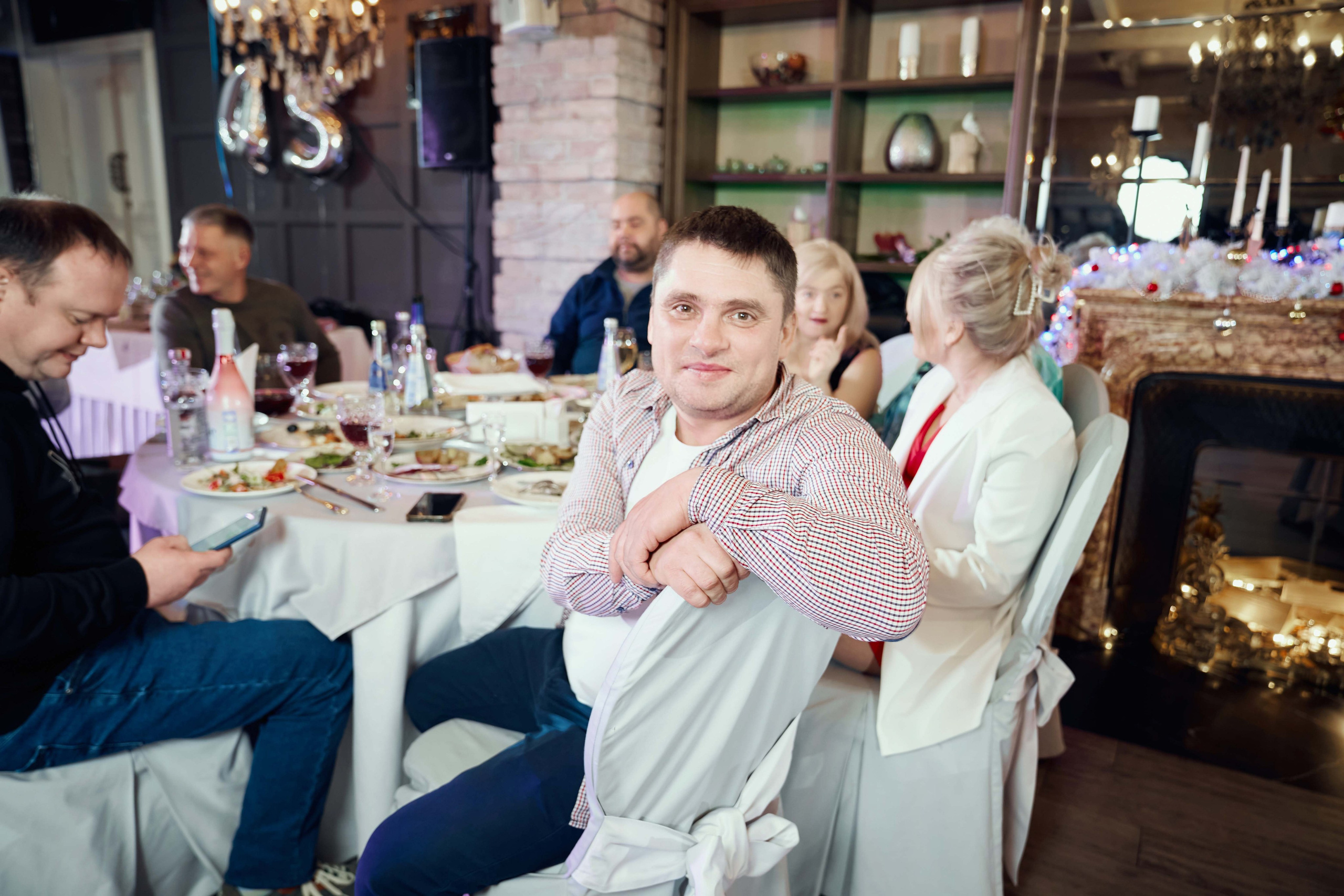 Репортажная фотосъёмка юбилея 45 лет в ресторане Стравинская гавань