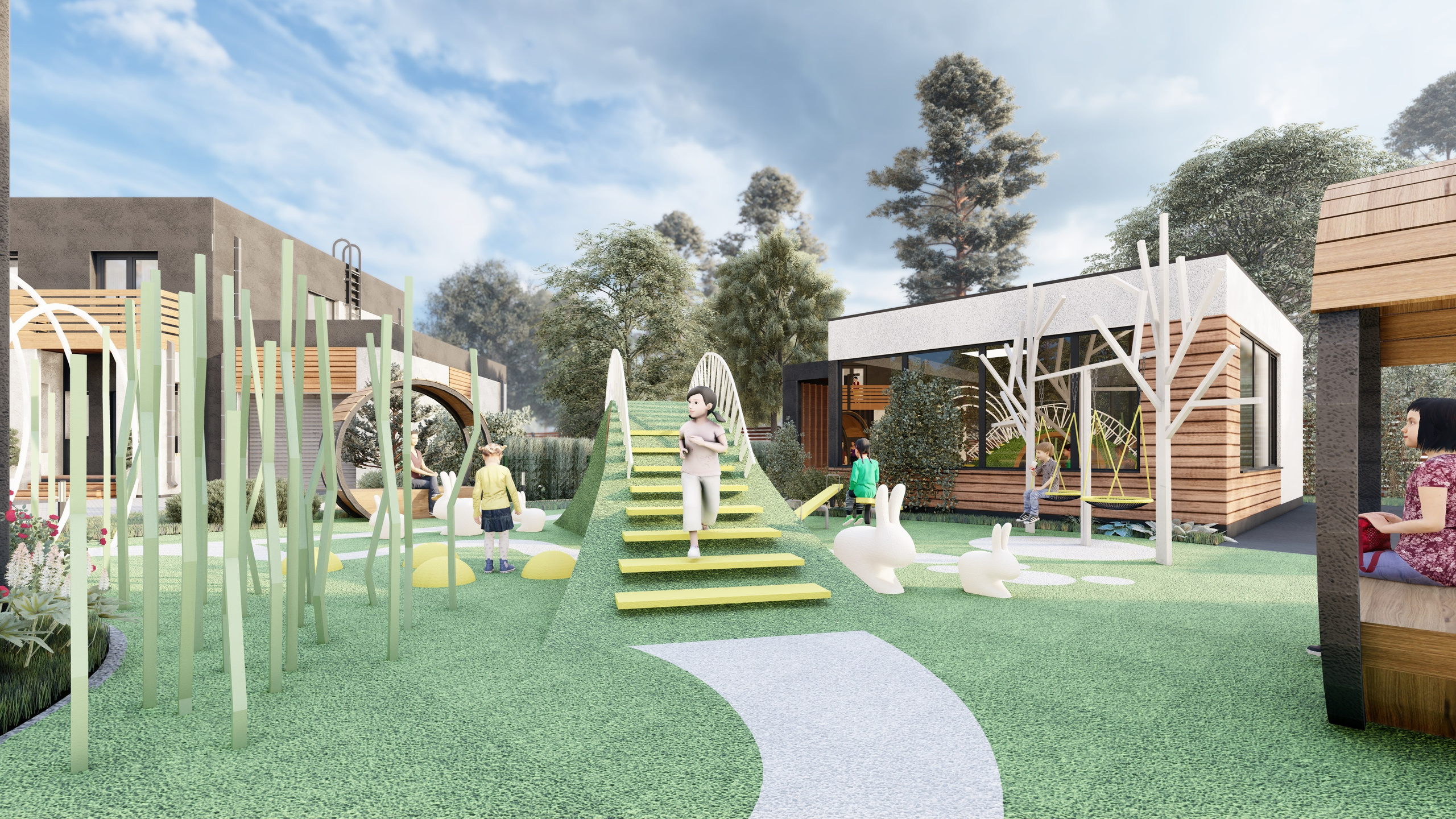 Благоустройство детской площадки. Александра Койтова — Архитектор малоэтажных зданий в Новосибирске