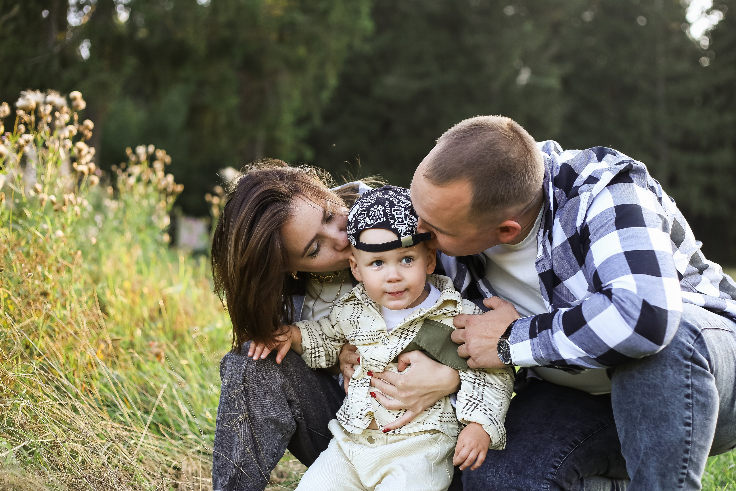 Тимофей, мама, папа. Семейный и детский фотограф в Перми Ольга Кошелева