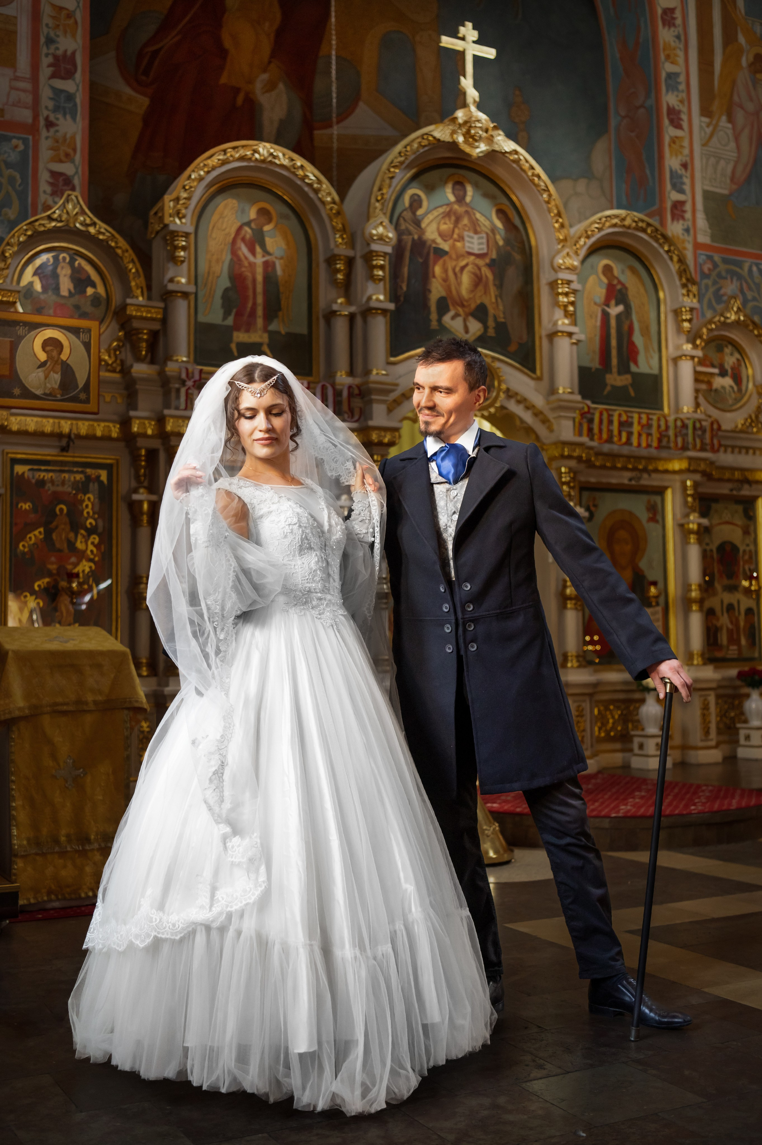Таинство Венчания. Церковь Святых мучеников, бессребреников и чудотворцев Космы и Дамиана в г. Жуковский. Детский и семейный фотограф г. Москва Оксана Катаджи