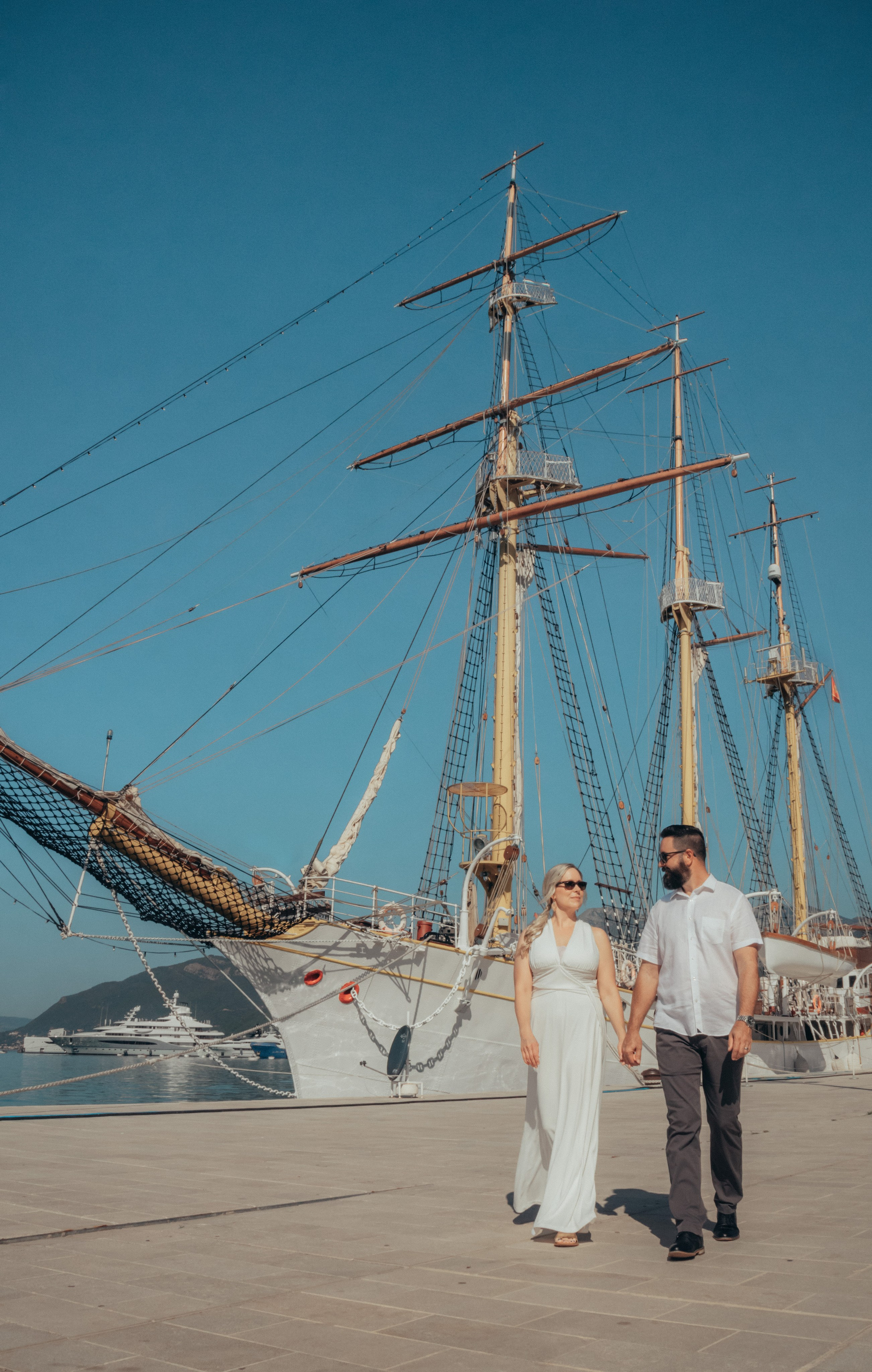 Nancy and Justin Adriatic anniversary. Portrait photographer in Tivat Montenegro Katerina Kirsanova