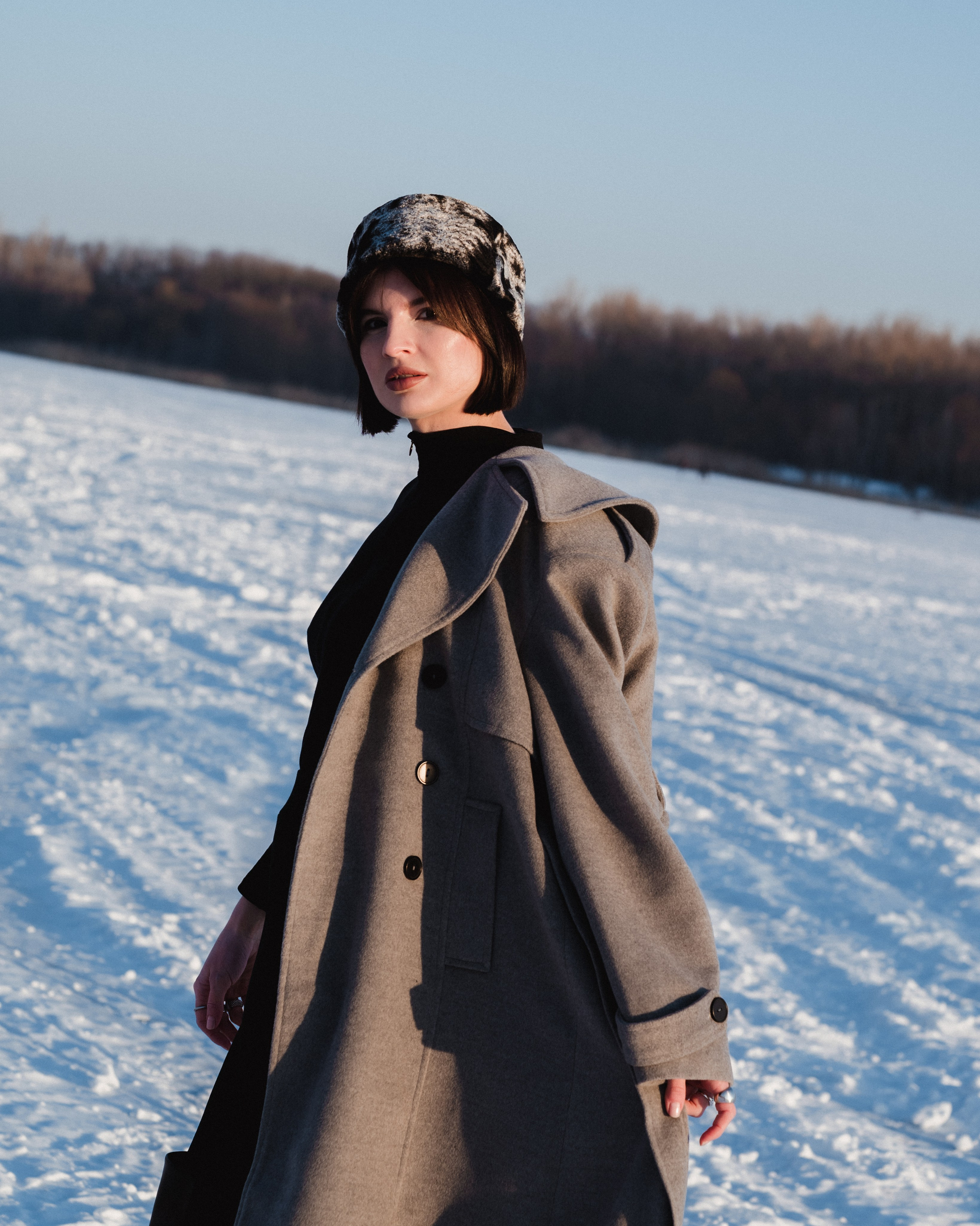 Фотосъёмка с цветком на льду на Ростовском море