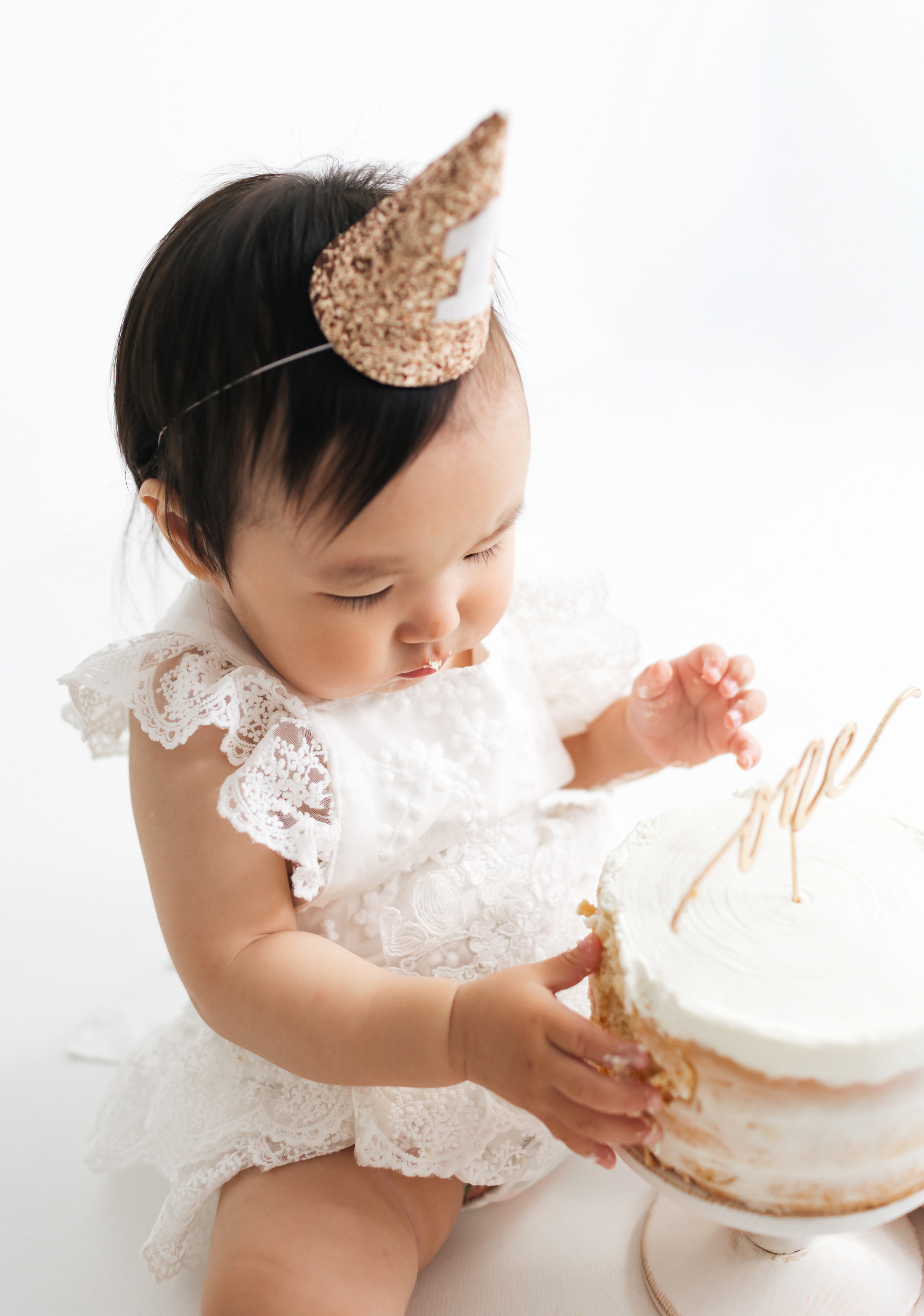 крушение тортика, фотосессия на один годик