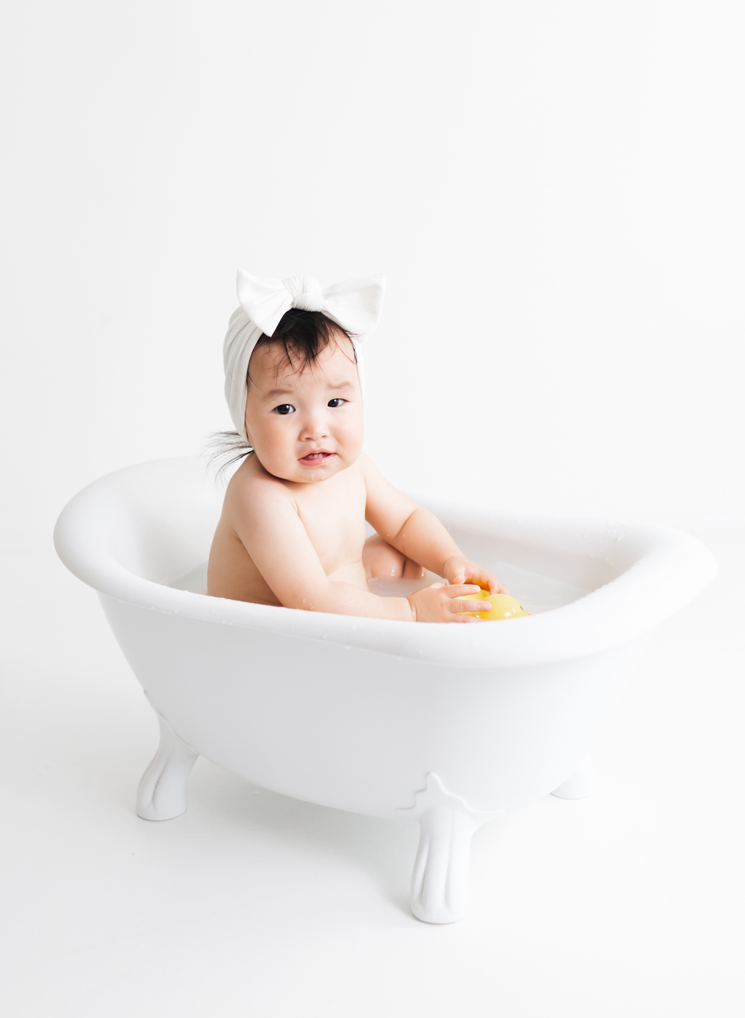 фотосессия купание в ванночке, фотосессия на один годик