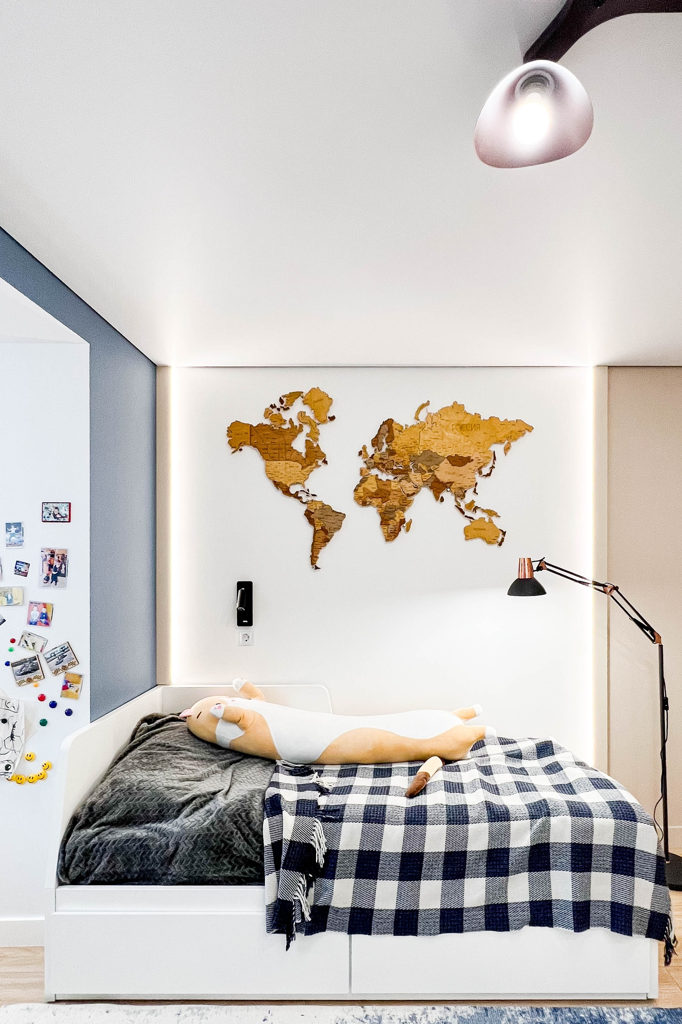 The apartment is in a modern style. Fotograf Dmitrii Donets