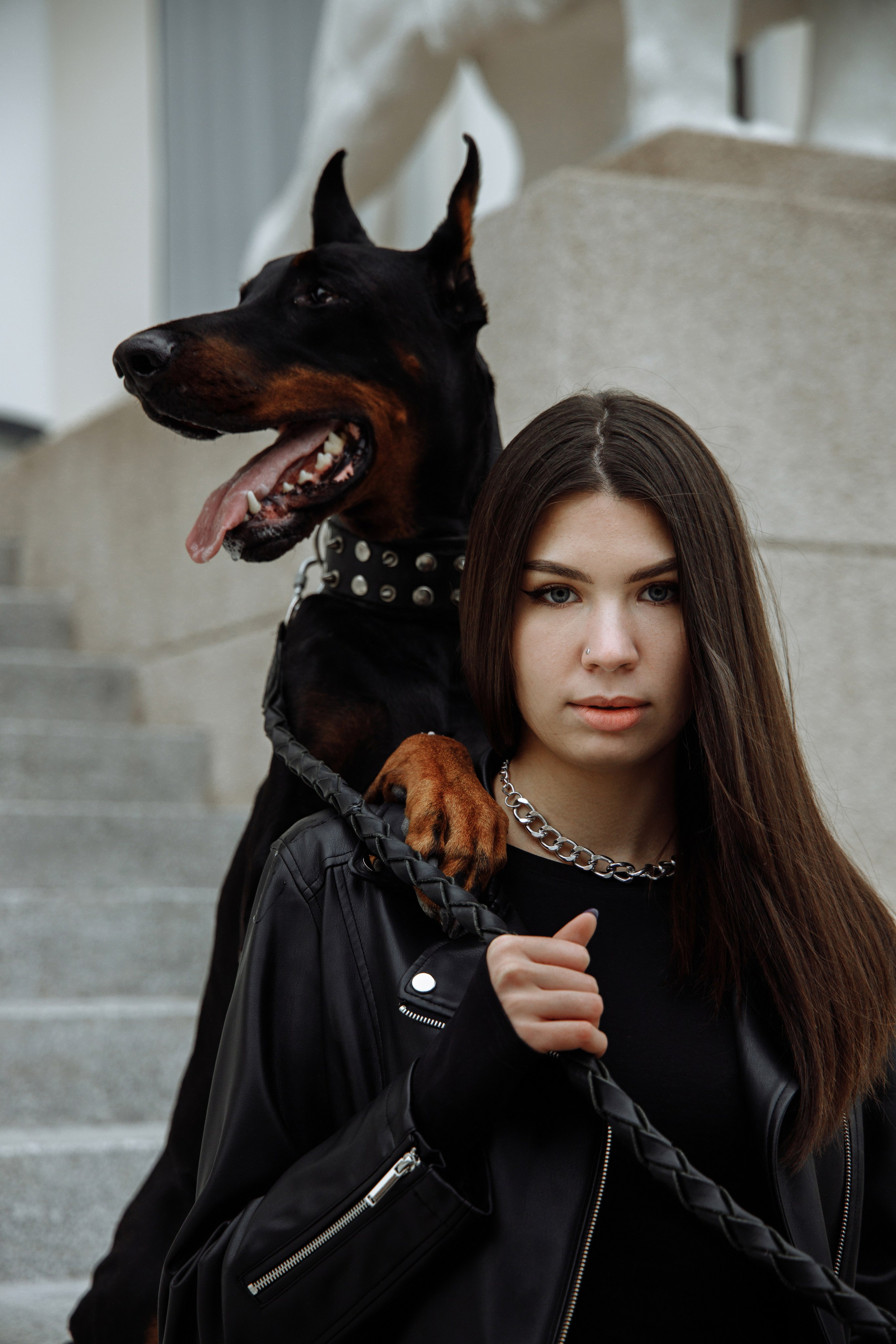 Лера с доберманом. Татьяна Мирзоян