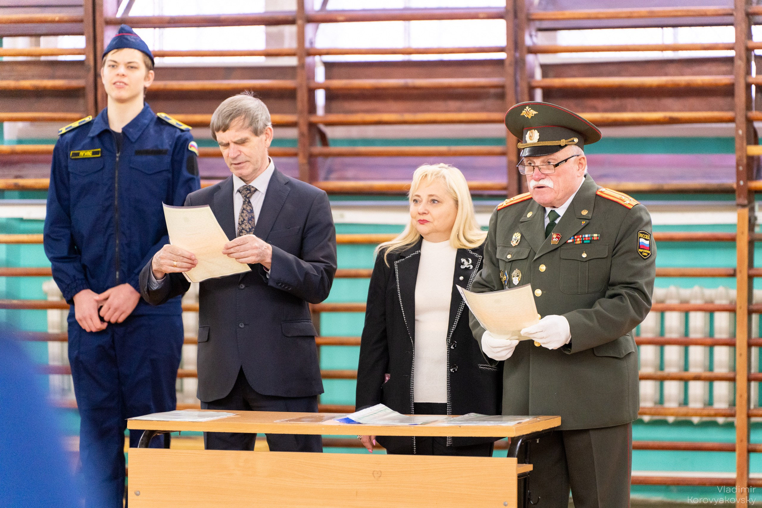 Торжественное закрытие курса военной подготовки. Фотограф Владимир Коровяковский