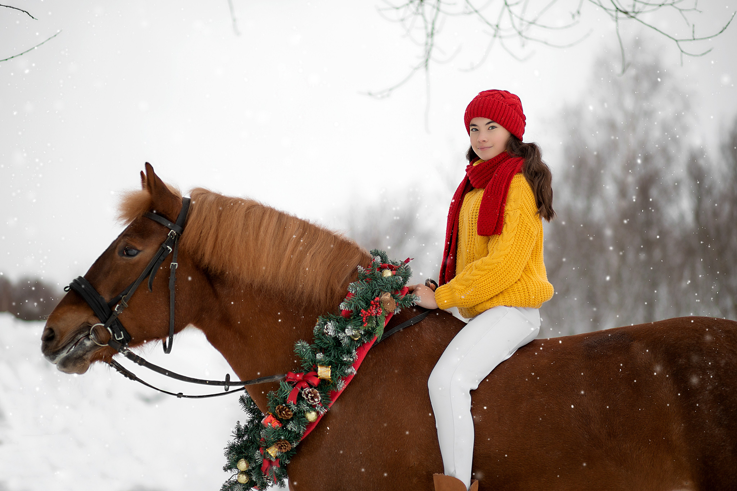 Наталья и Радуга. Фотосессия с лошадьми в Нижнем Новгороде