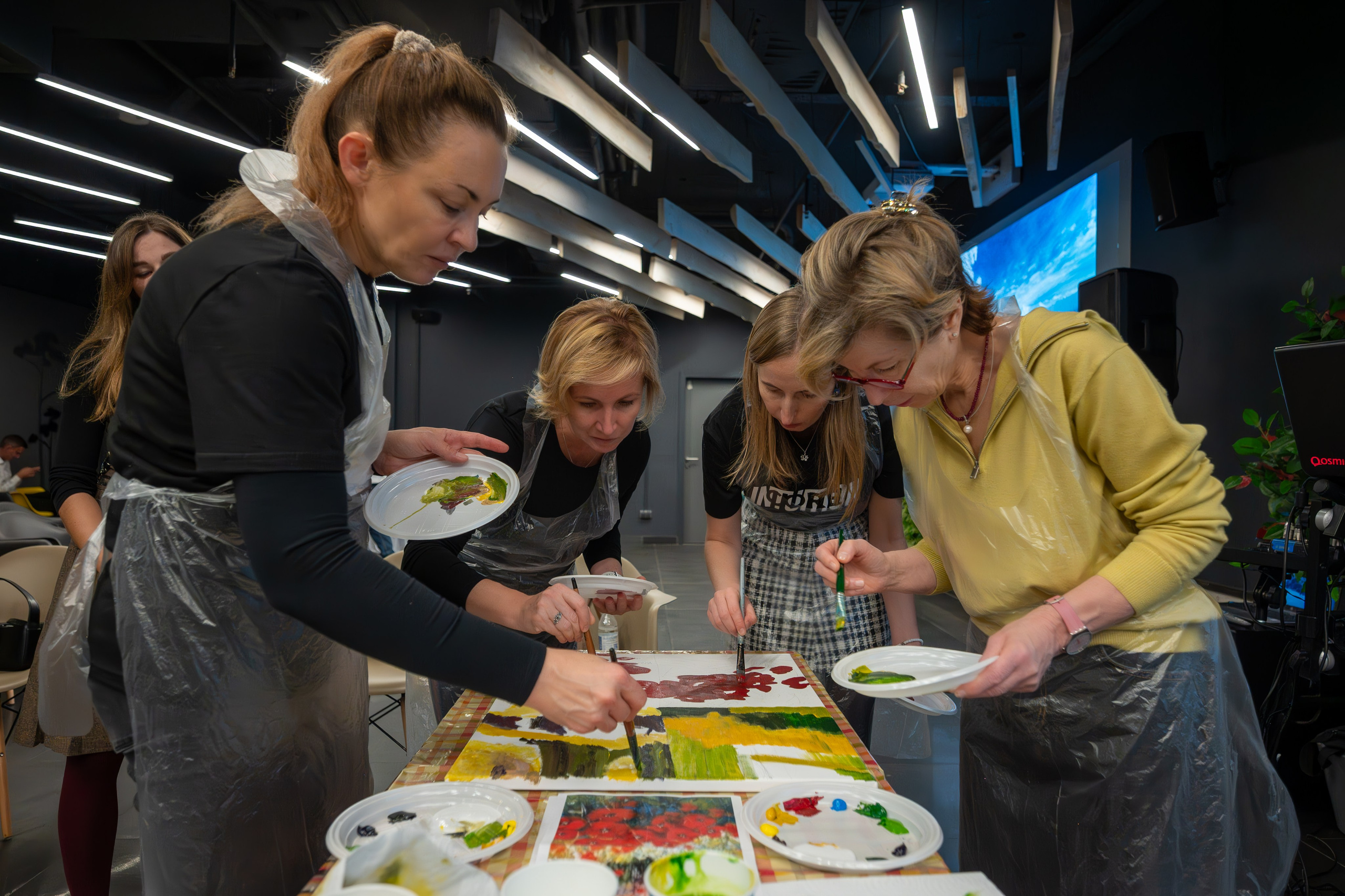 MICE мероприятие — мастер класс по акварели. Репортажный фотограф в Красной Поляне и Сочи Павлюченко Екатерина