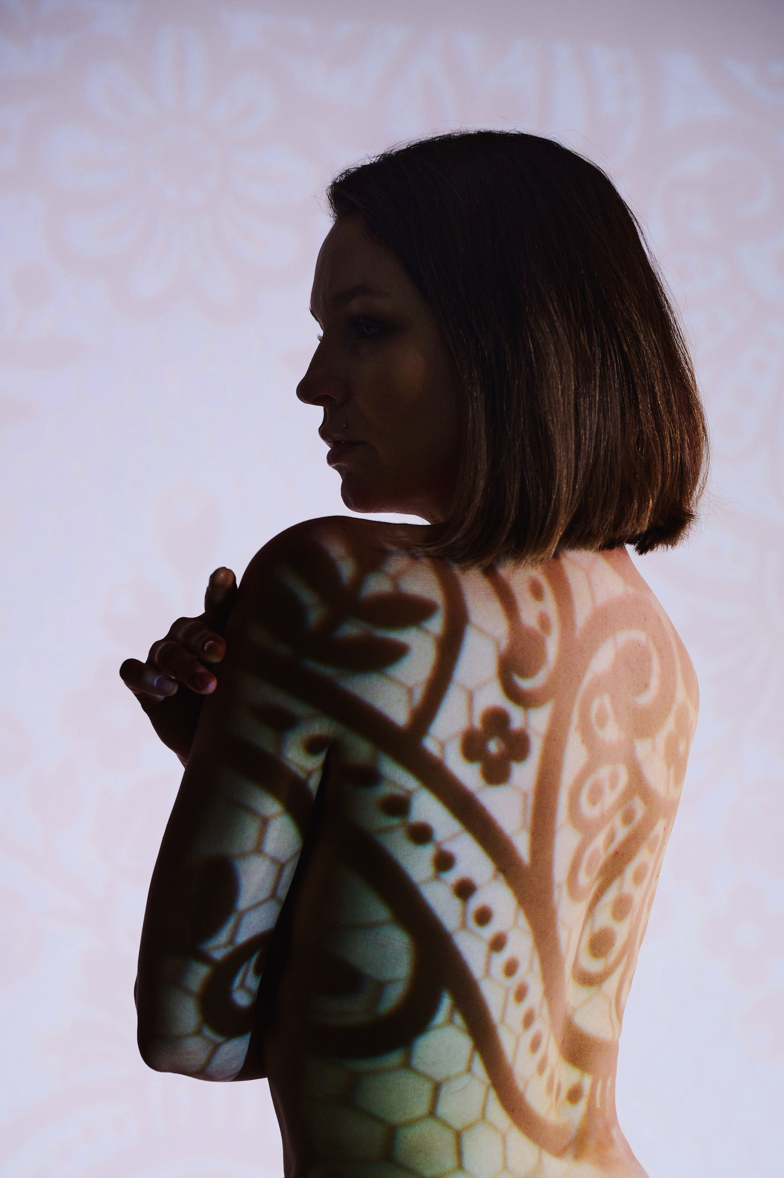 Фотосессия Ксении с проектором