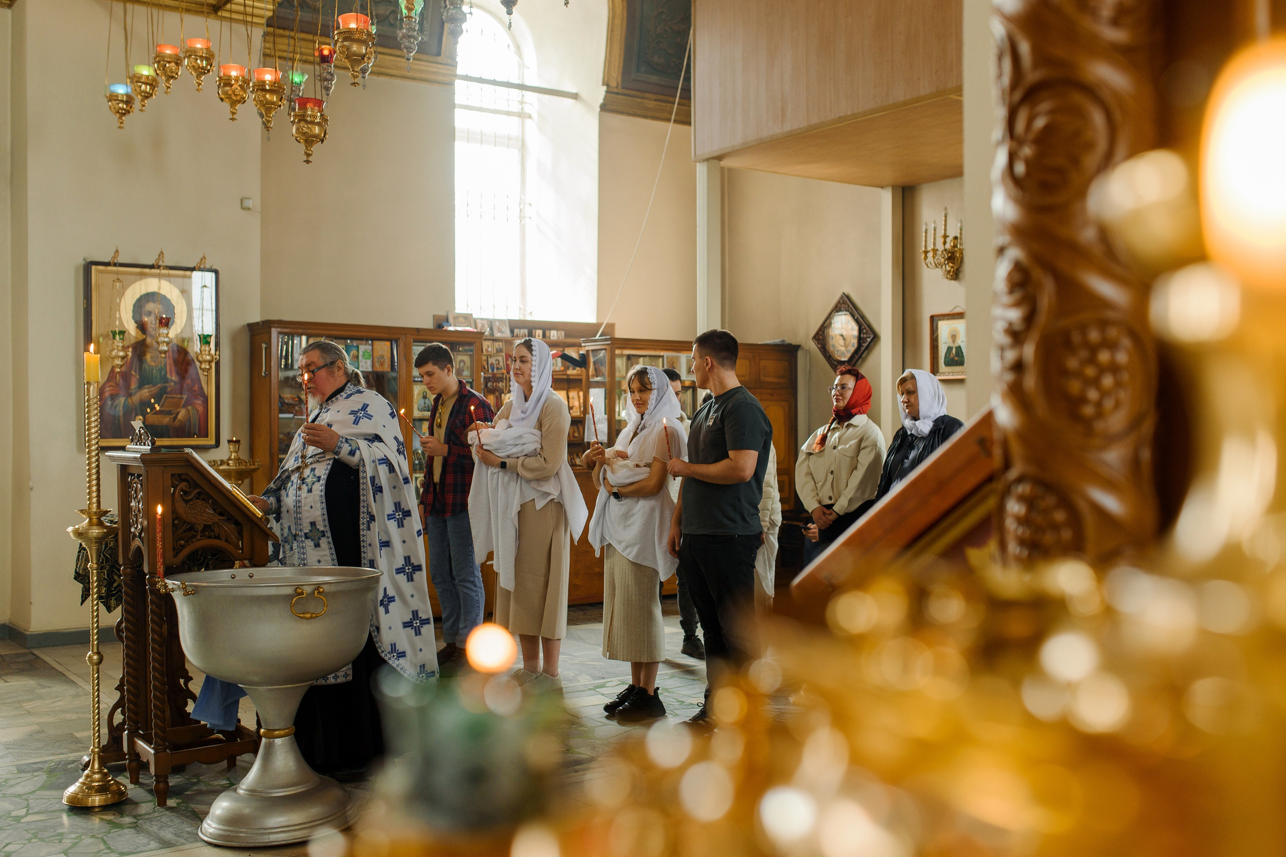 Крещение Евы и Софии. Храм Сергия Радонежского (Соловцовка). Свадебный и семейный Фотограф в Пензе Татьяна Лапоногова