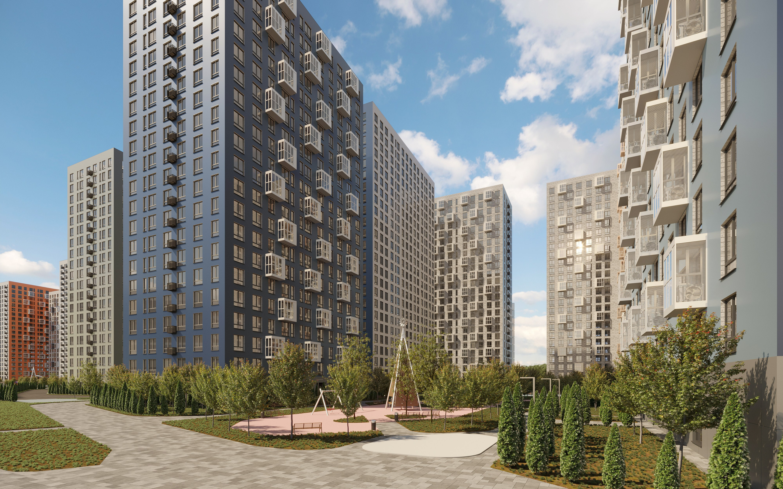 3D Visualization of Residential Complex in Kaluga. 3D INTERIOR AND ARCHITECTURE VISUALIZATION