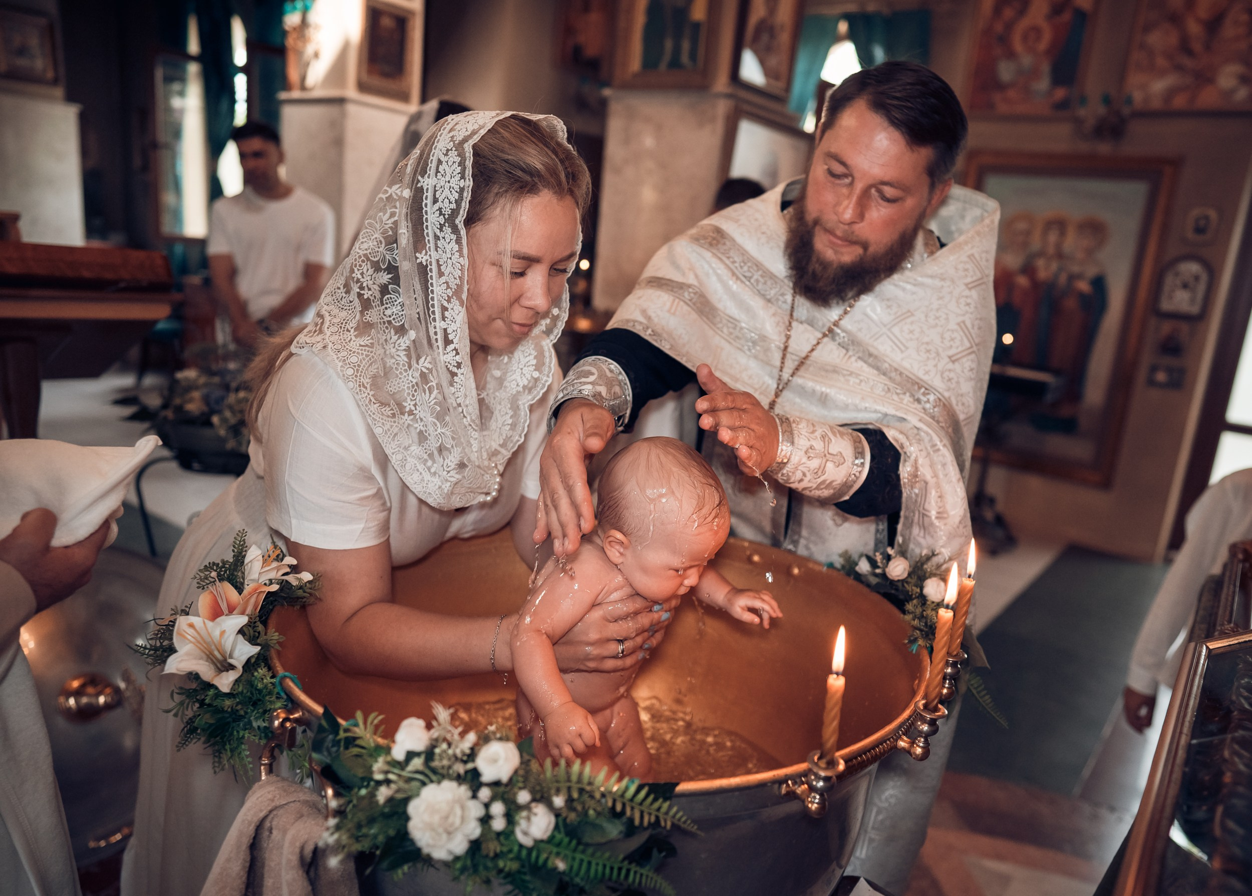Крещение в храме Прп.Сергия Радонежского с. Орлиное. Церковный фотограф Севастополь