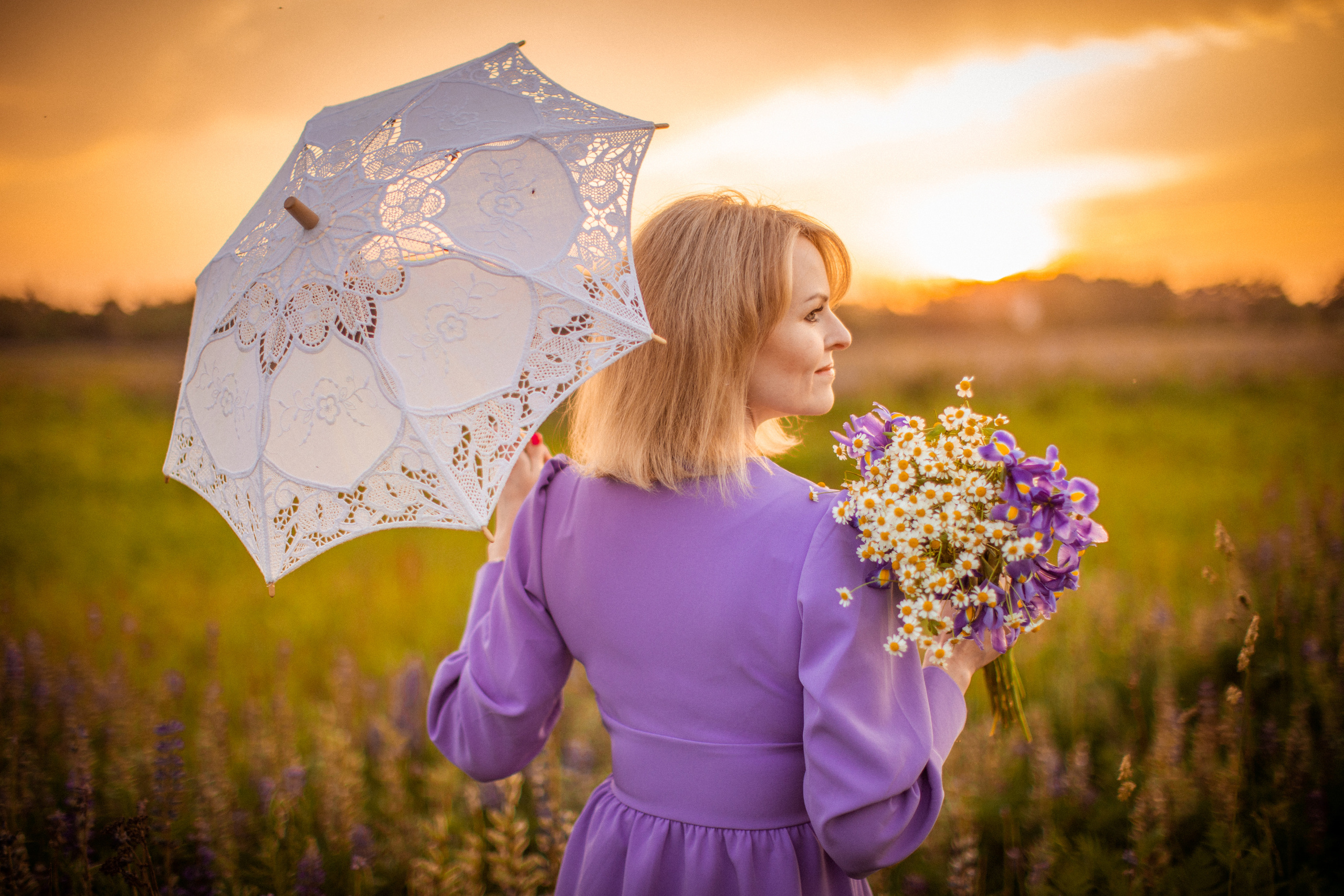 Съемка в люпинах. Фотограф Наталья Штукина