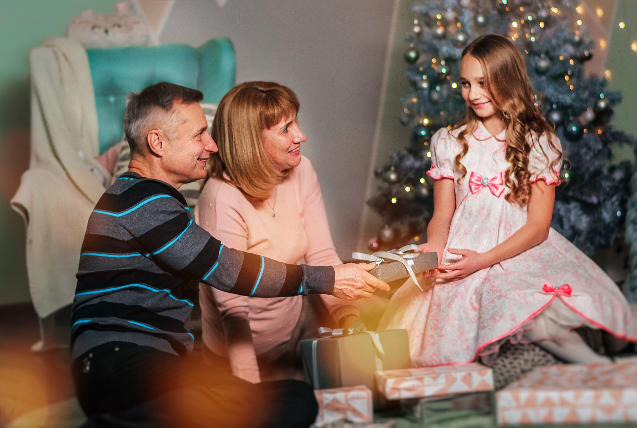 Новогодняя семейная  фотосессия. Семейный и свадебный фотограф в Москве Нина Гусева