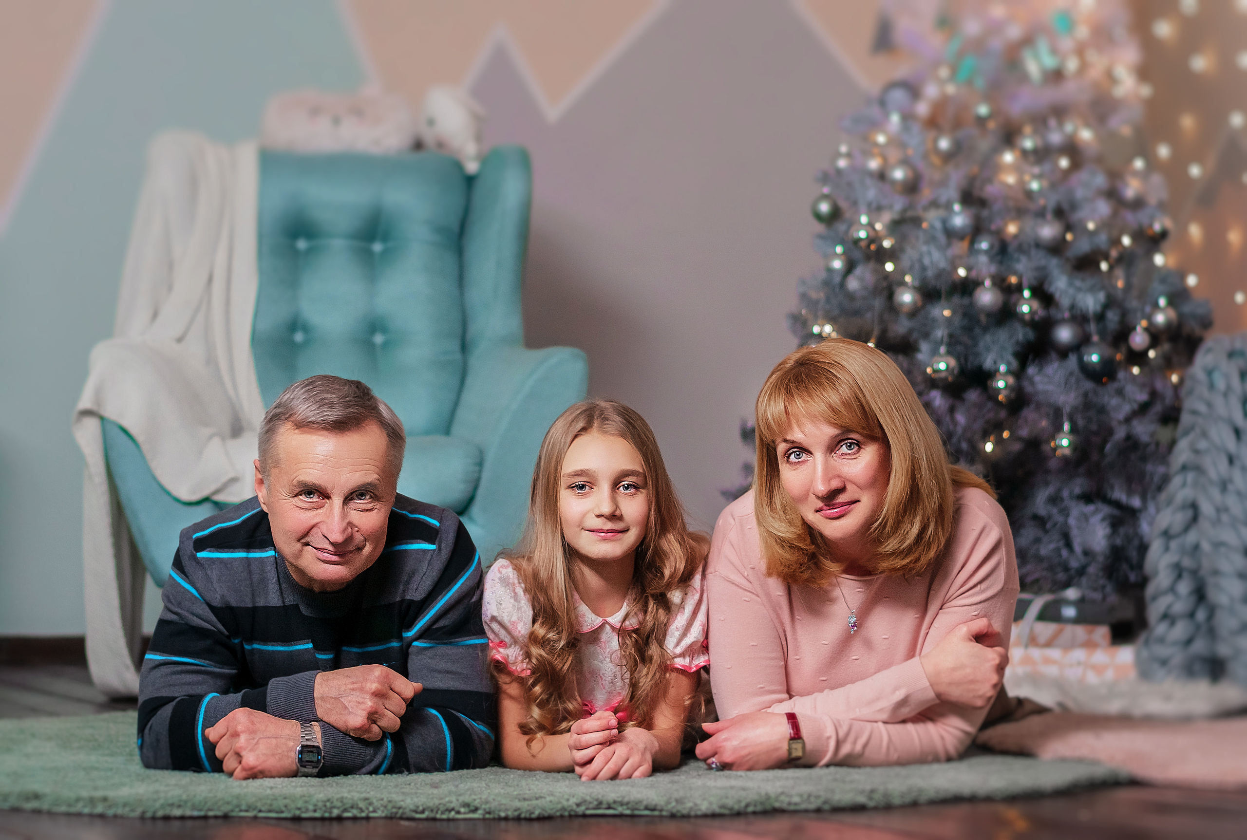 Новогодняя семейная  фотосессия. Семейный и свадебный фотограф в Москве Нина Гусева