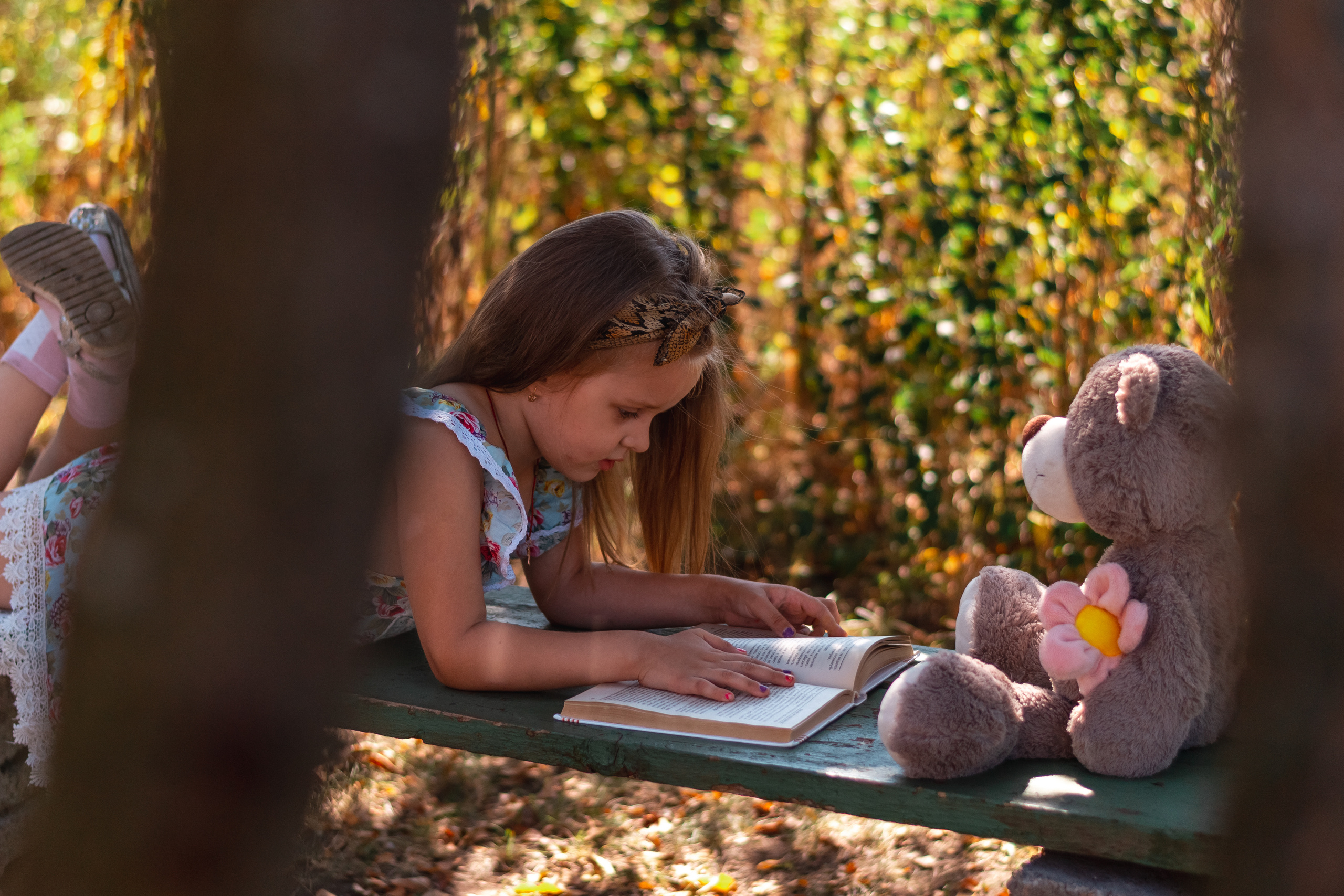 Фотосессия девочки с медведем. Семейный и свадебный фотограф в Москве Нина Гусева