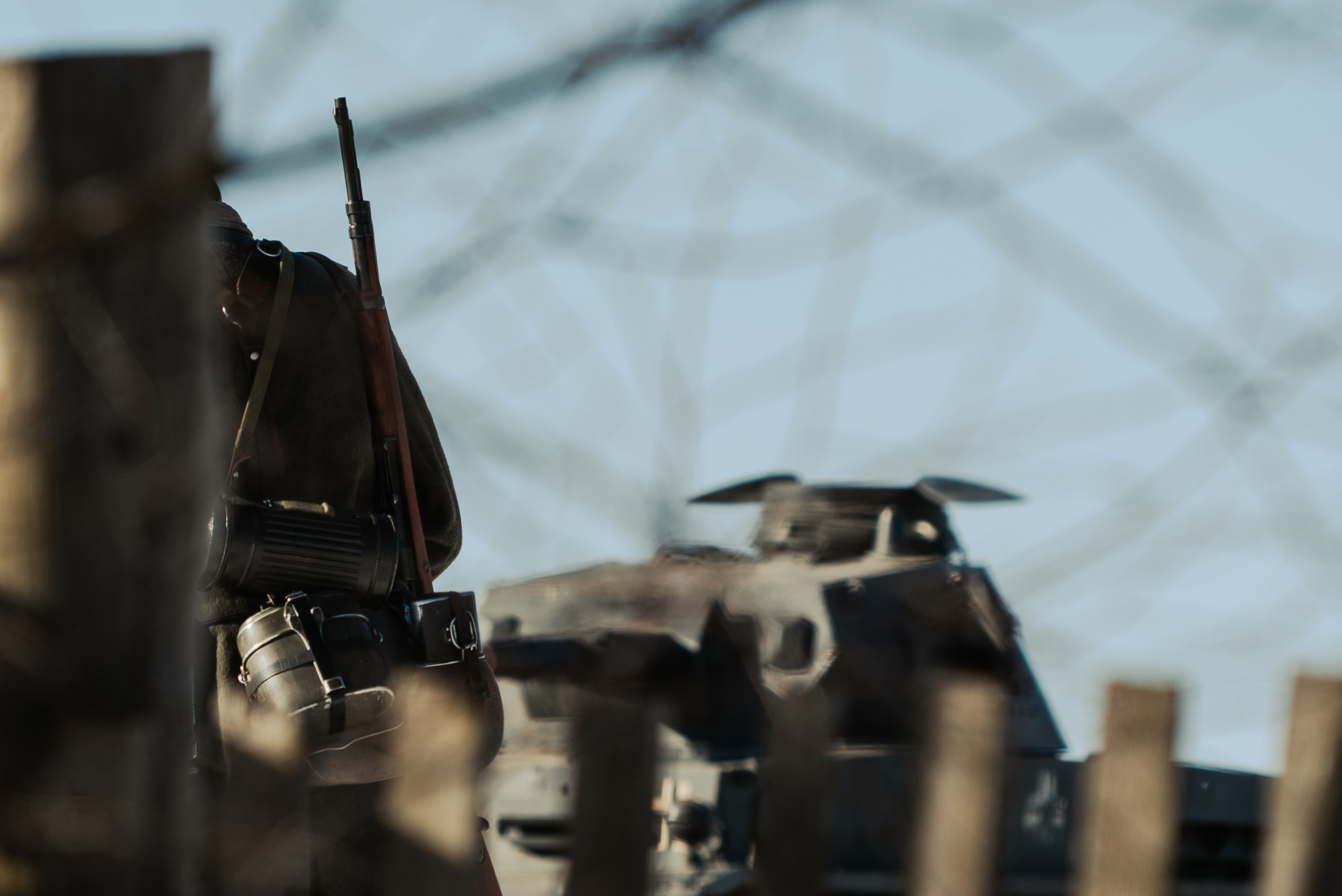 На съемках фильма «Июньская полынь». Мария Колесникова