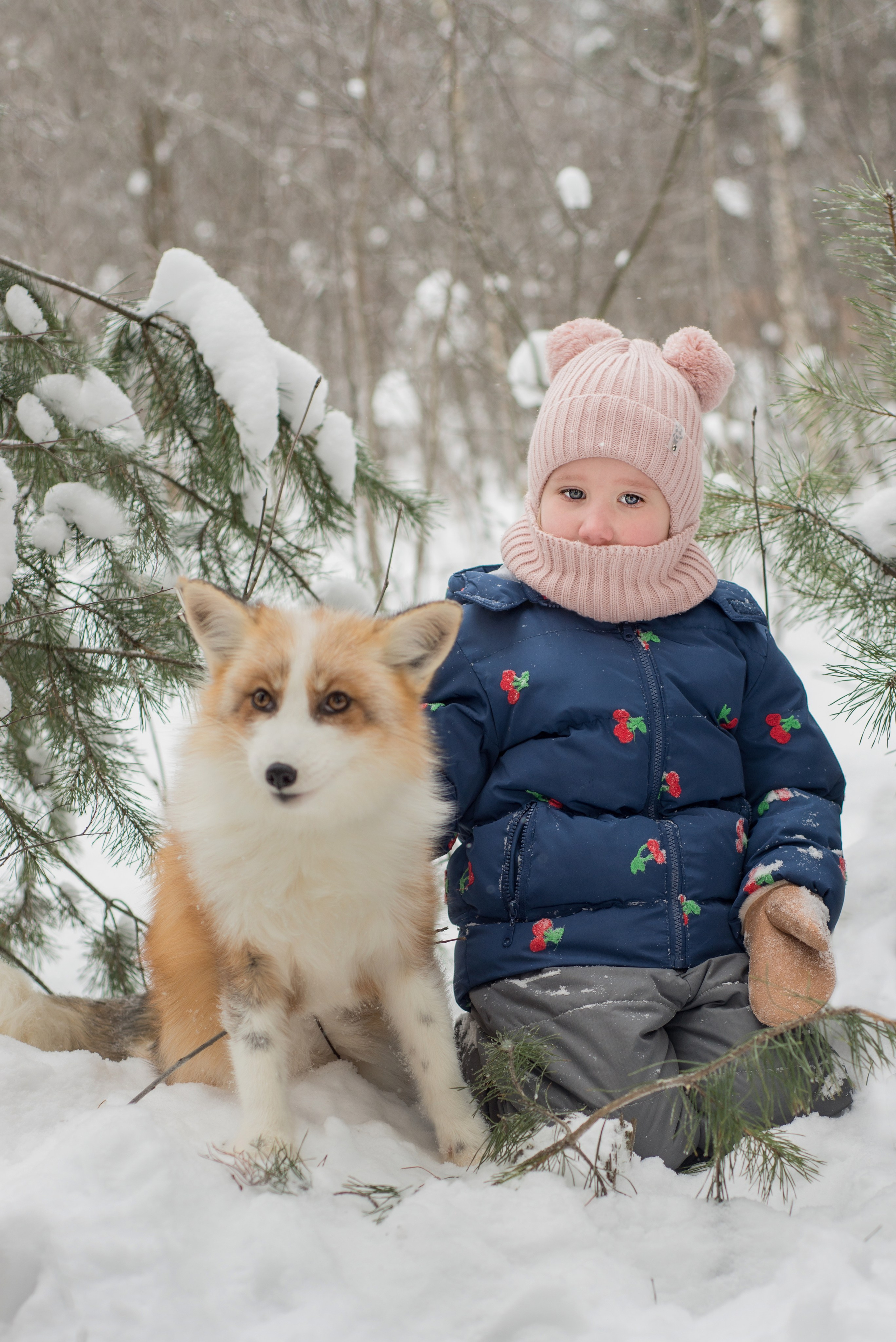 Дети и лис. Фотограф и дизайнер в Москве Екатерина Лобачева
