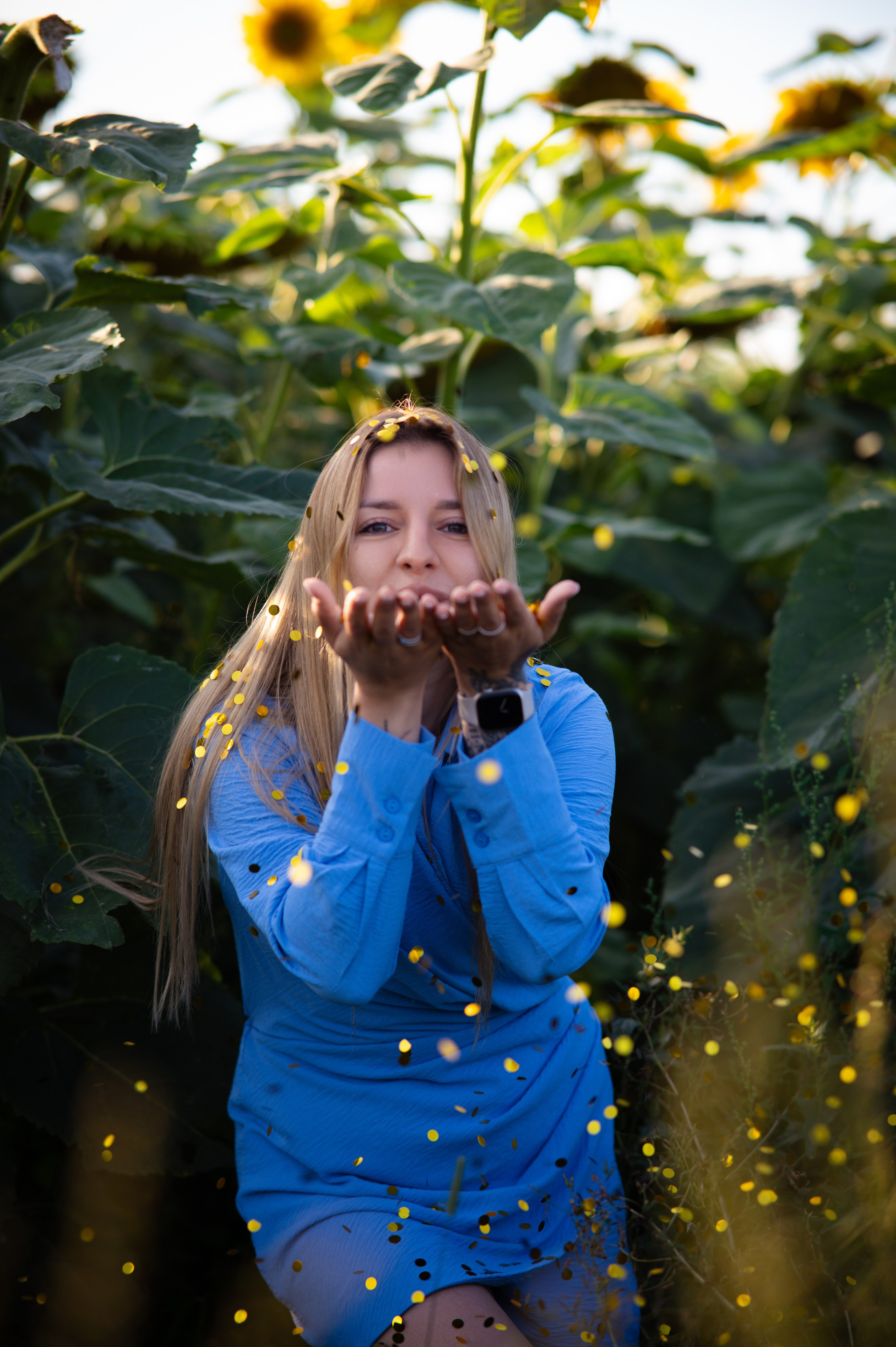 Ира подсолнухи. Фотограф Юлия Дубровская | Тула — свадьбы, семьи, детские съёмки