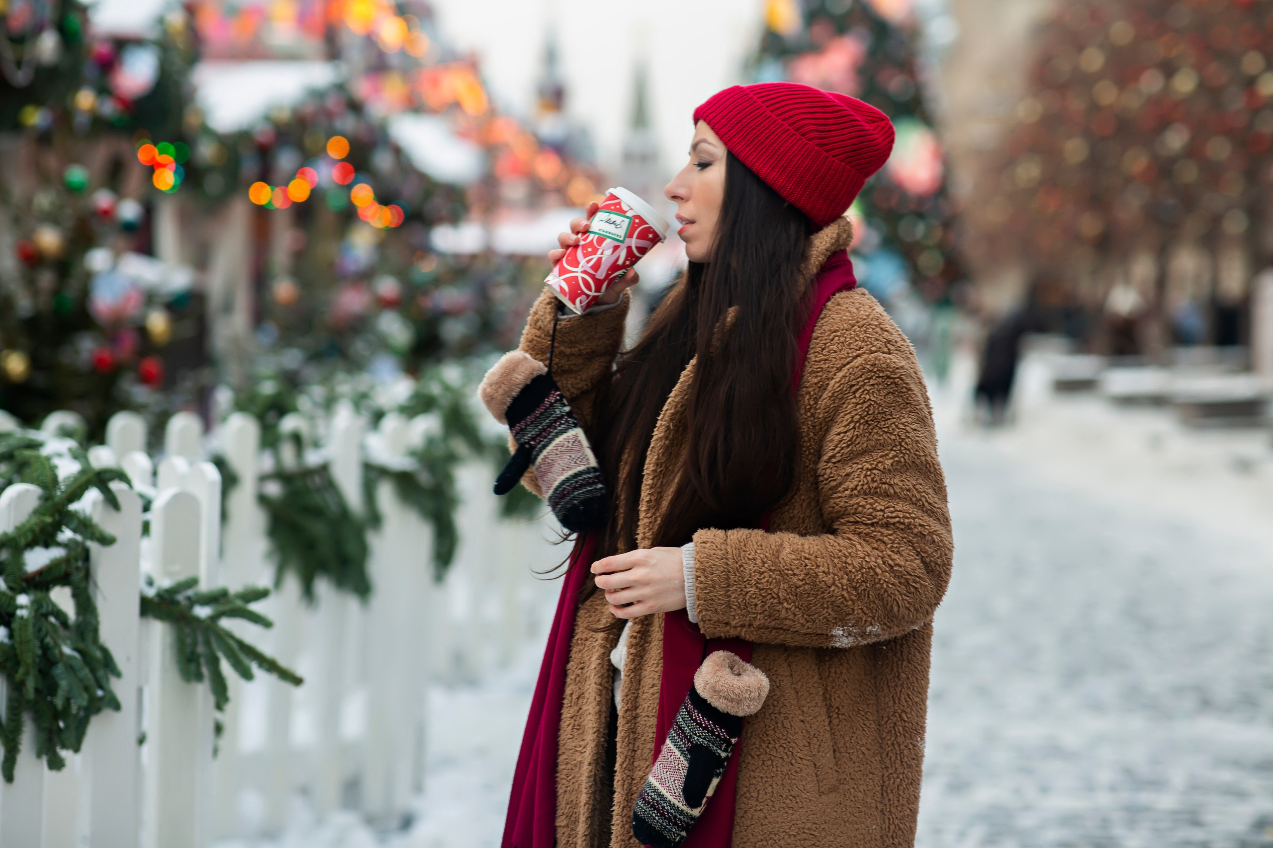 Новогодняя уличная фотосессия. Семейный и портретный фотограф в Москве Елена Флегант
