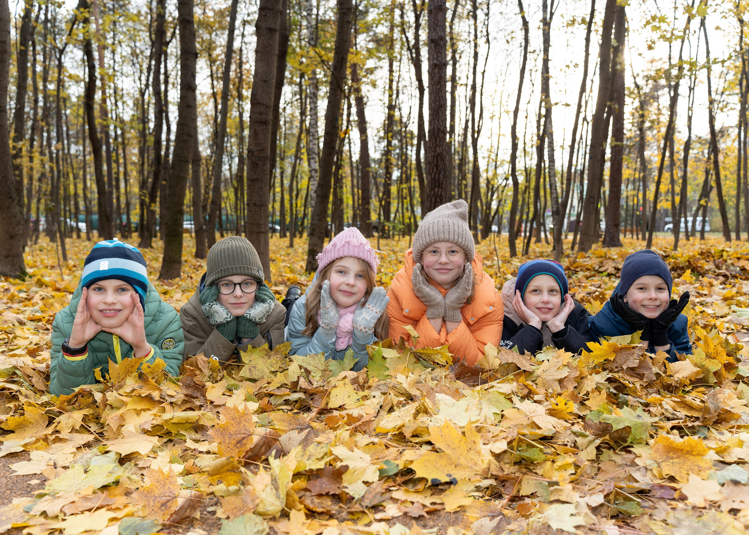 Съёмка класса в парке. Семейный и контент фотограф в Москве Алёна Сливка