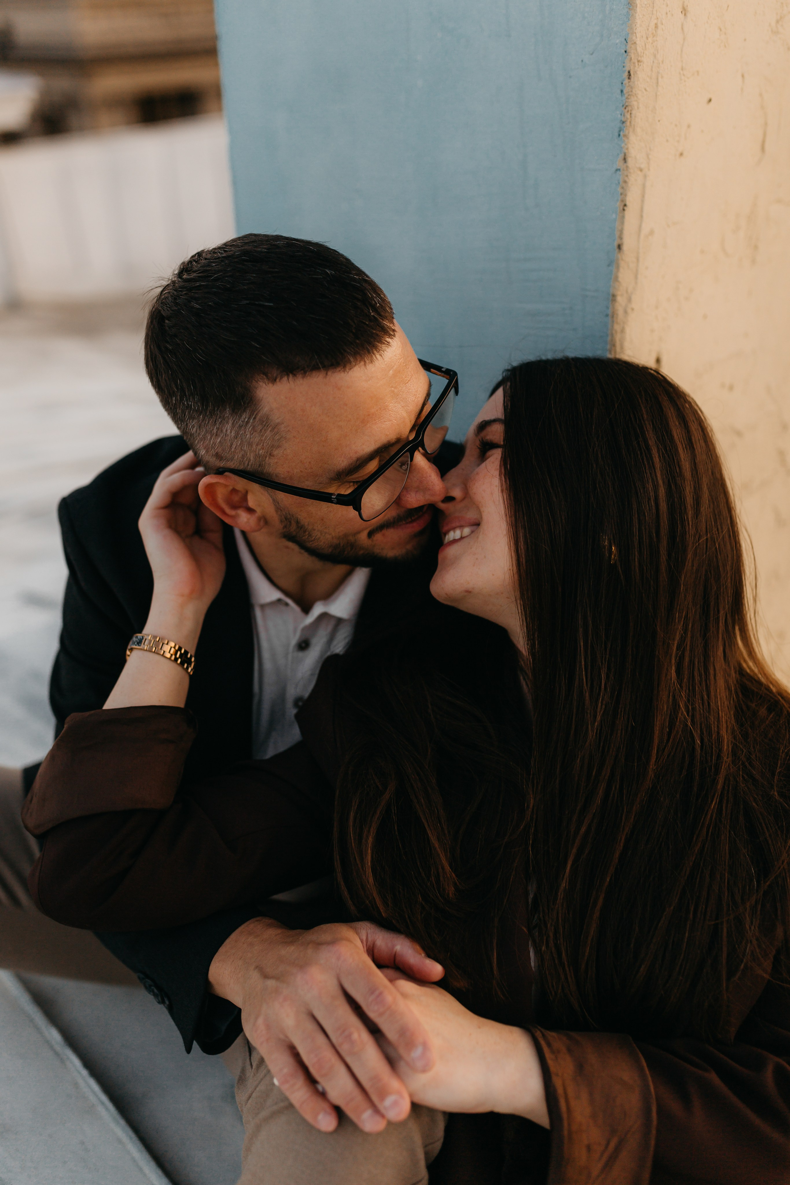 LoveStory на крышах Питера. Фотограф Санкт-Петербург Князева Елизавета