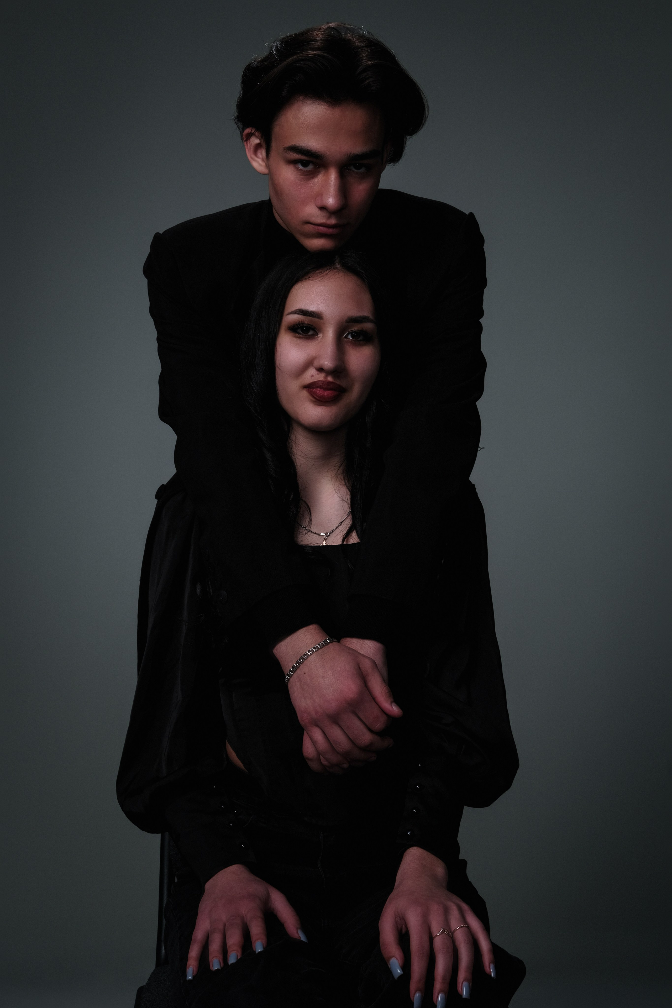 Фотосессия брата и сестренки в студии