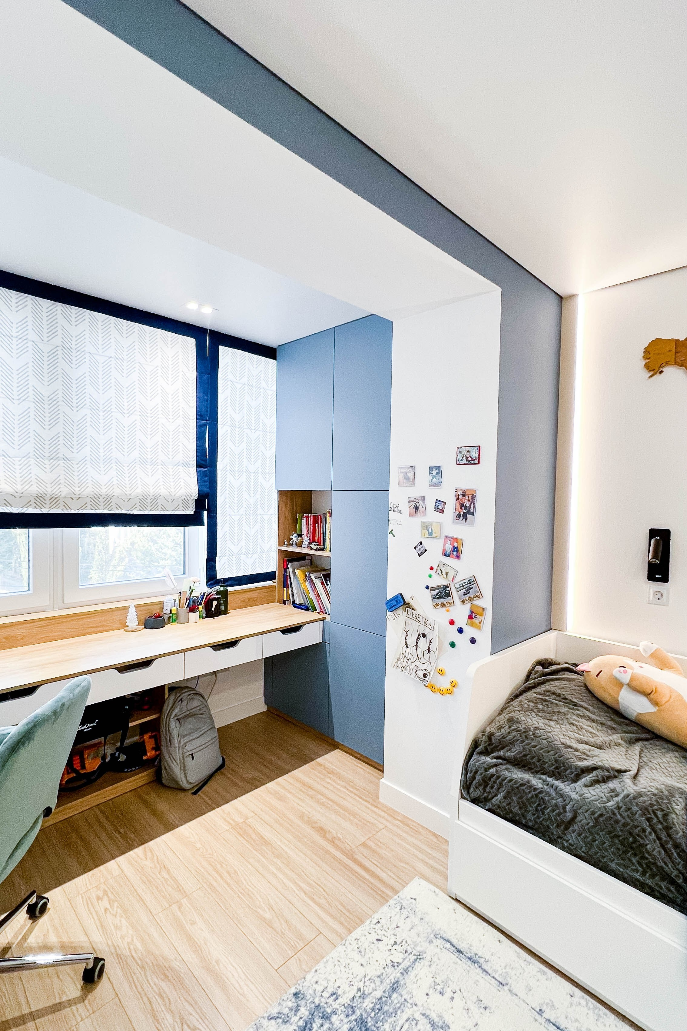 The apartment is in a modern style. Fotograf Dmitrii Donets