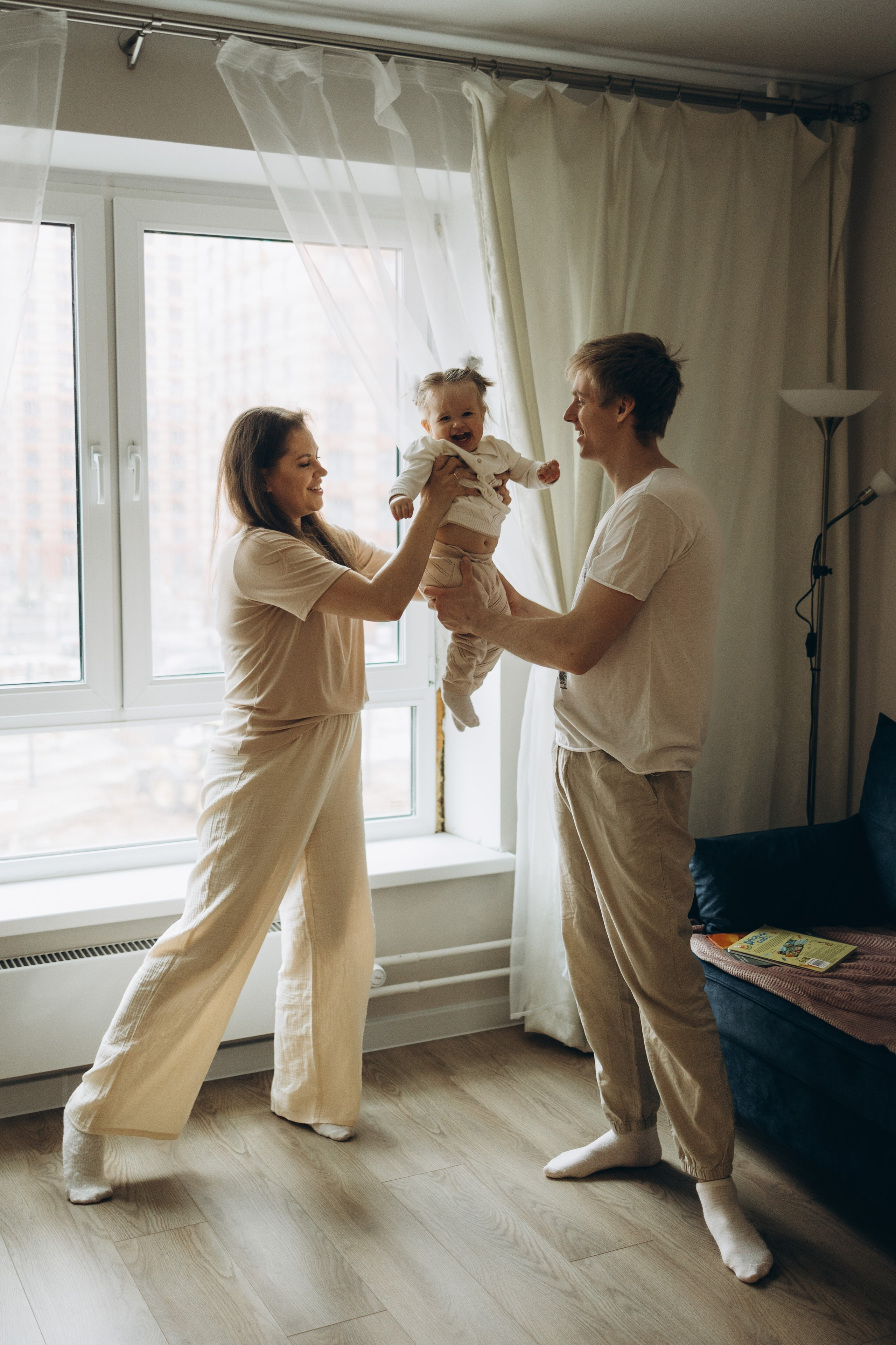 Настя, Андрей и Лиза. Семейный фотограф в Москве Виктория Ястребинская