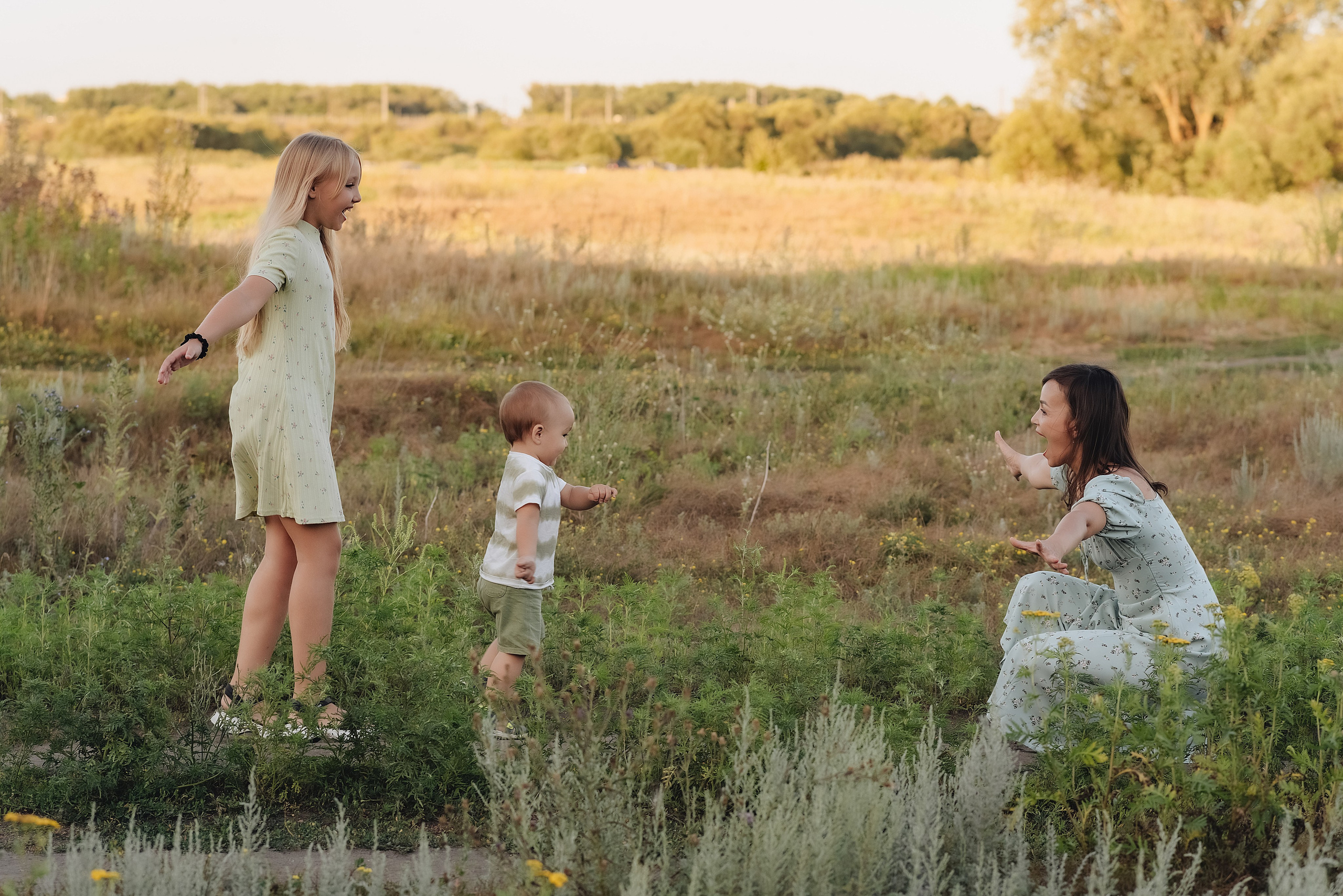 Семейная съемка на закате. Фотограф Карина Шмулёва. Воронеж и область